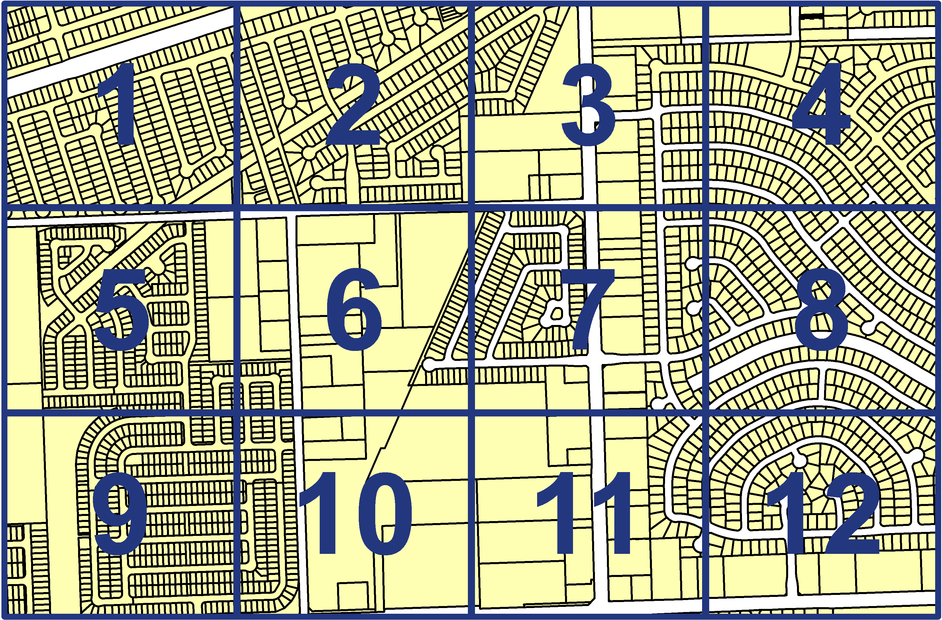 quarter facet map