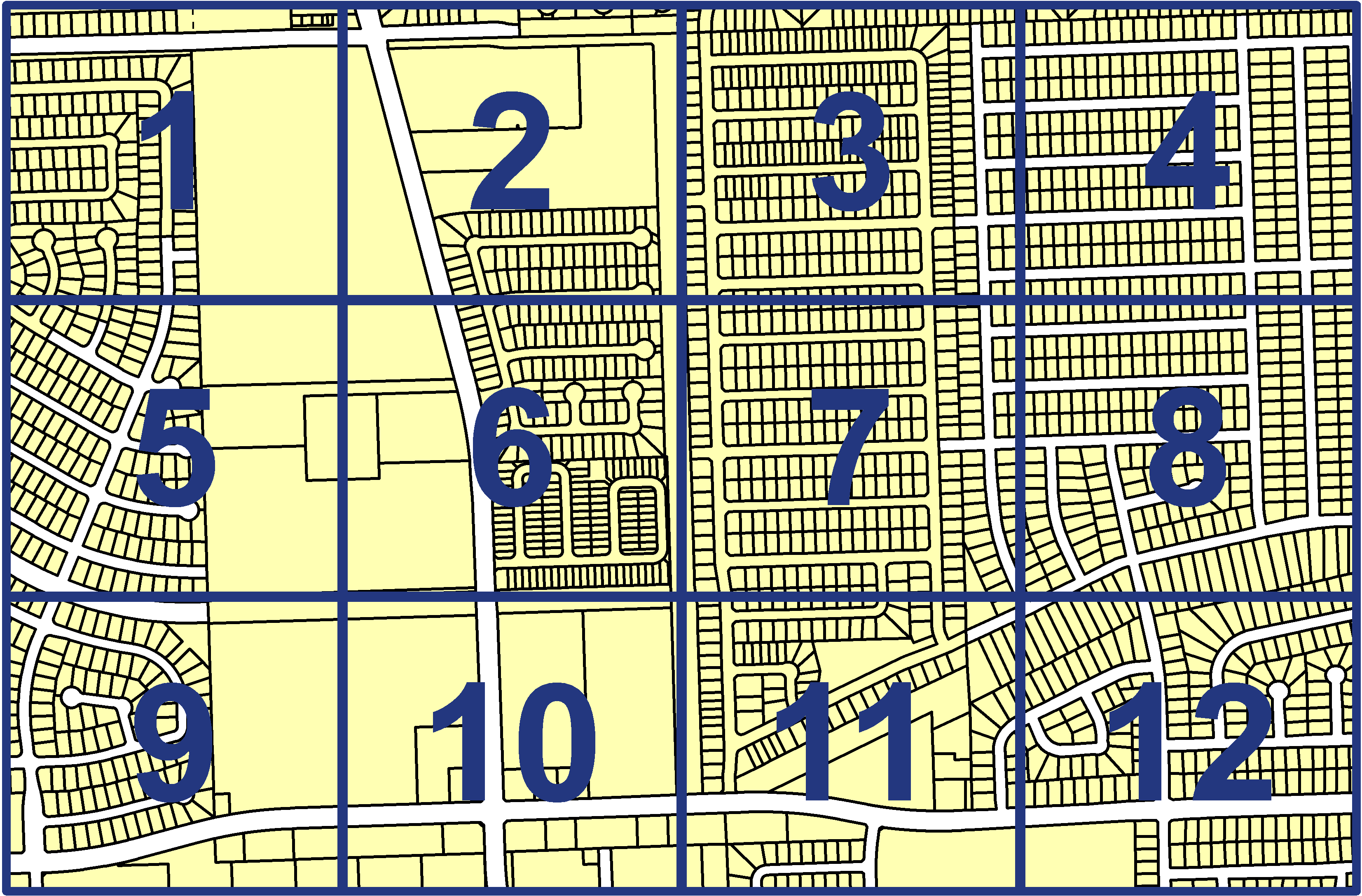 quarter facet map