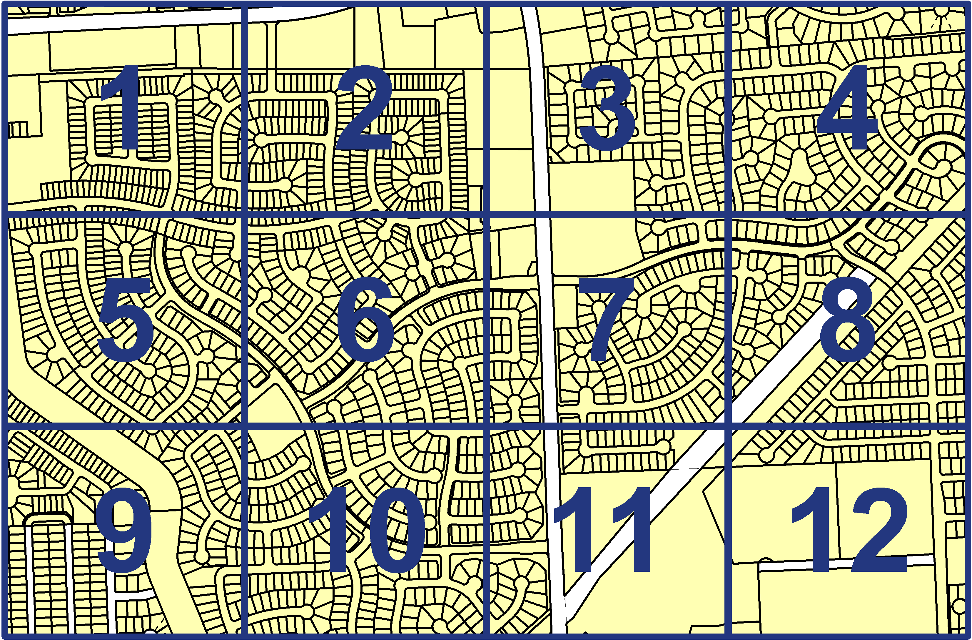 quarter facet map