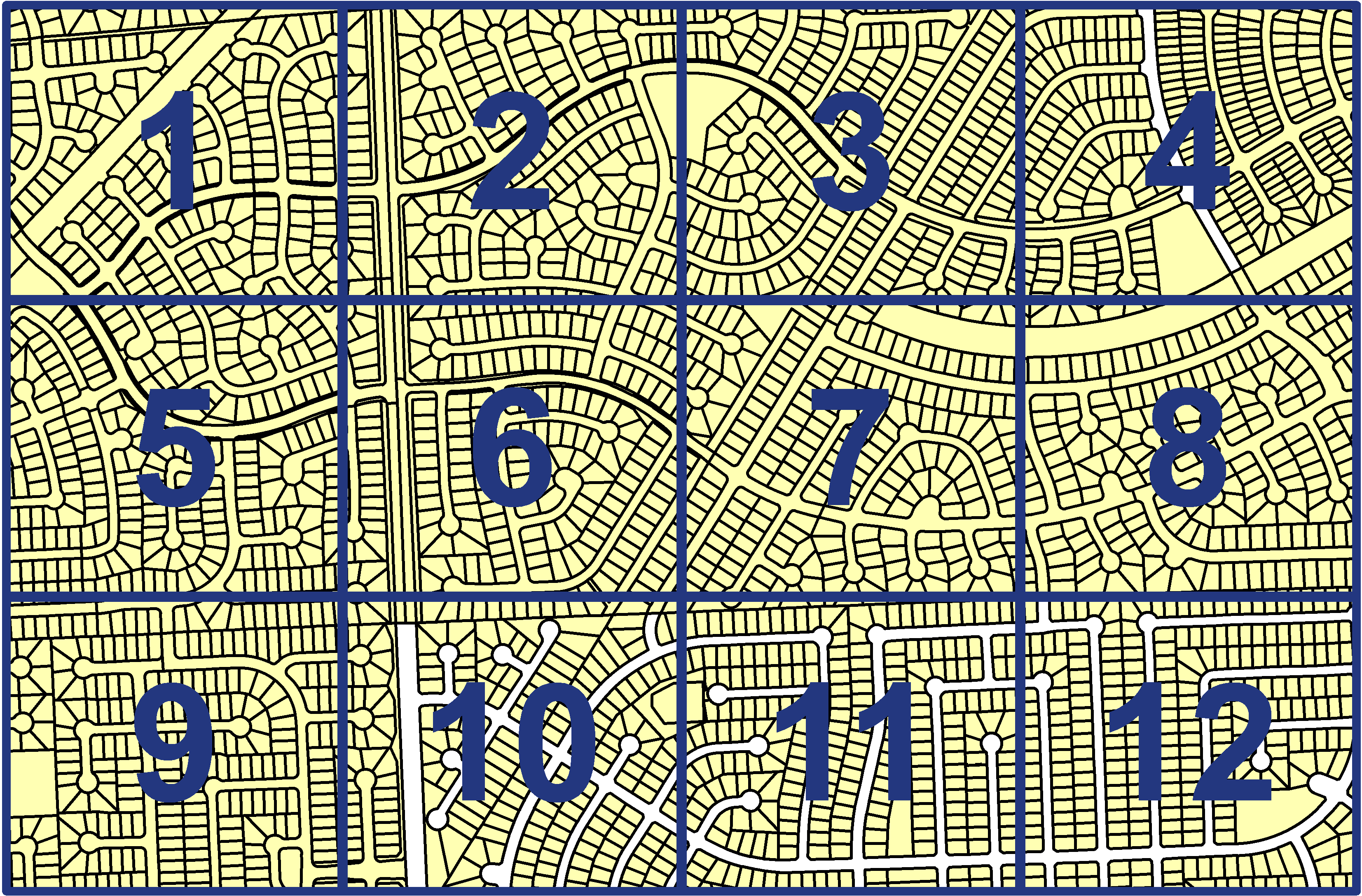 quarter facet map