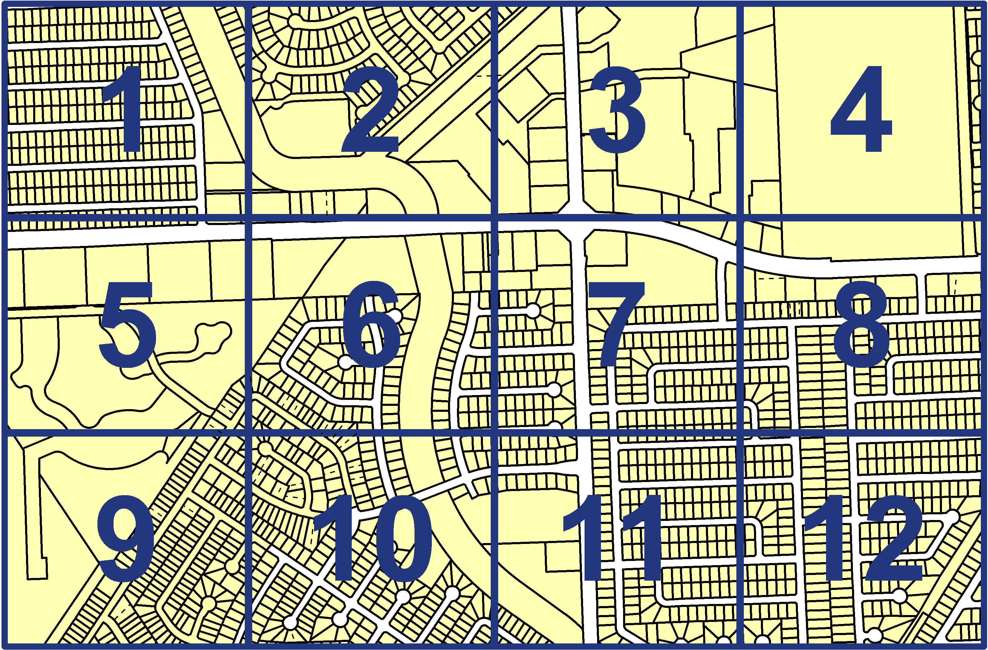 quarter facet map