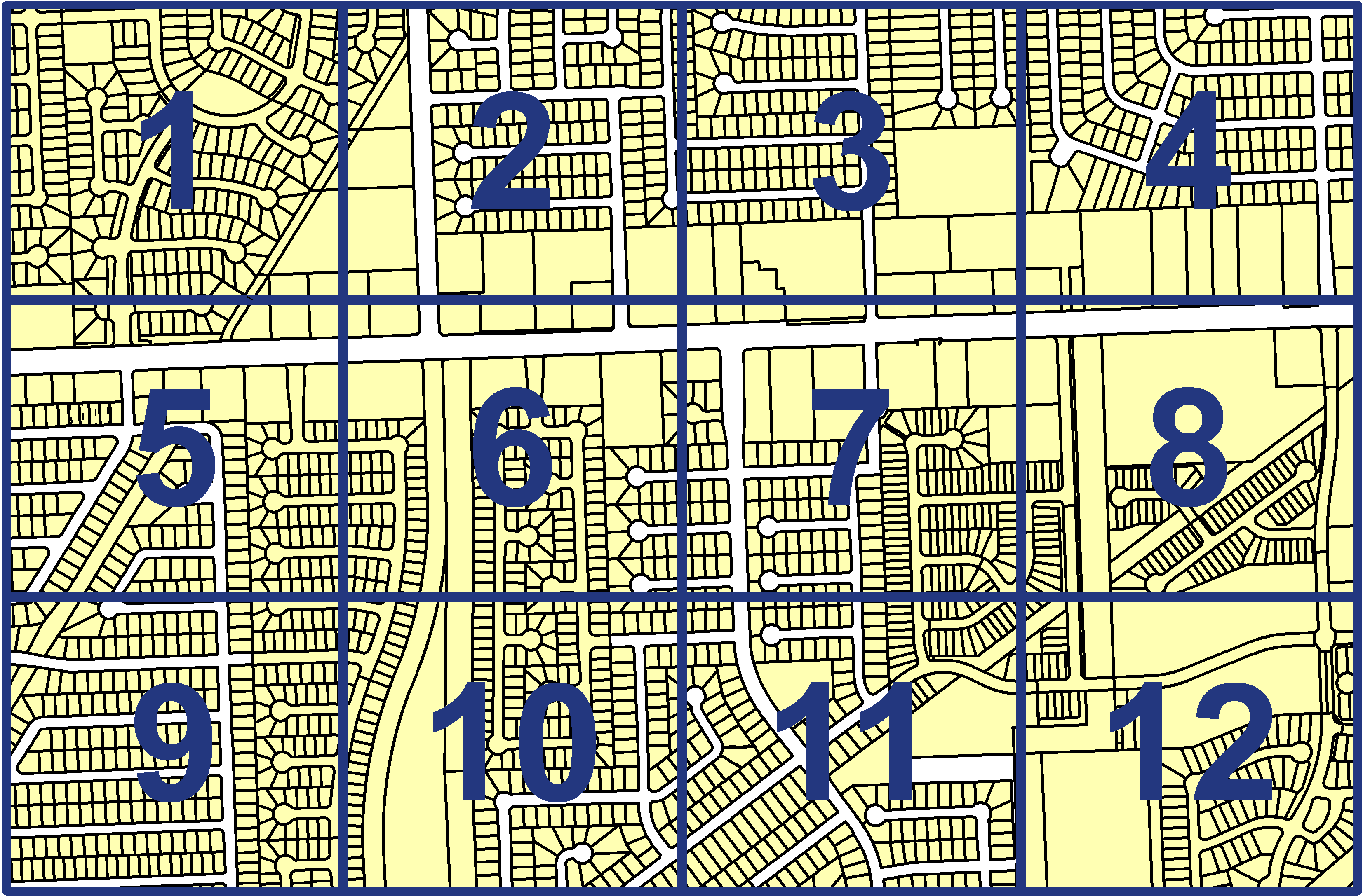 quarter facet map