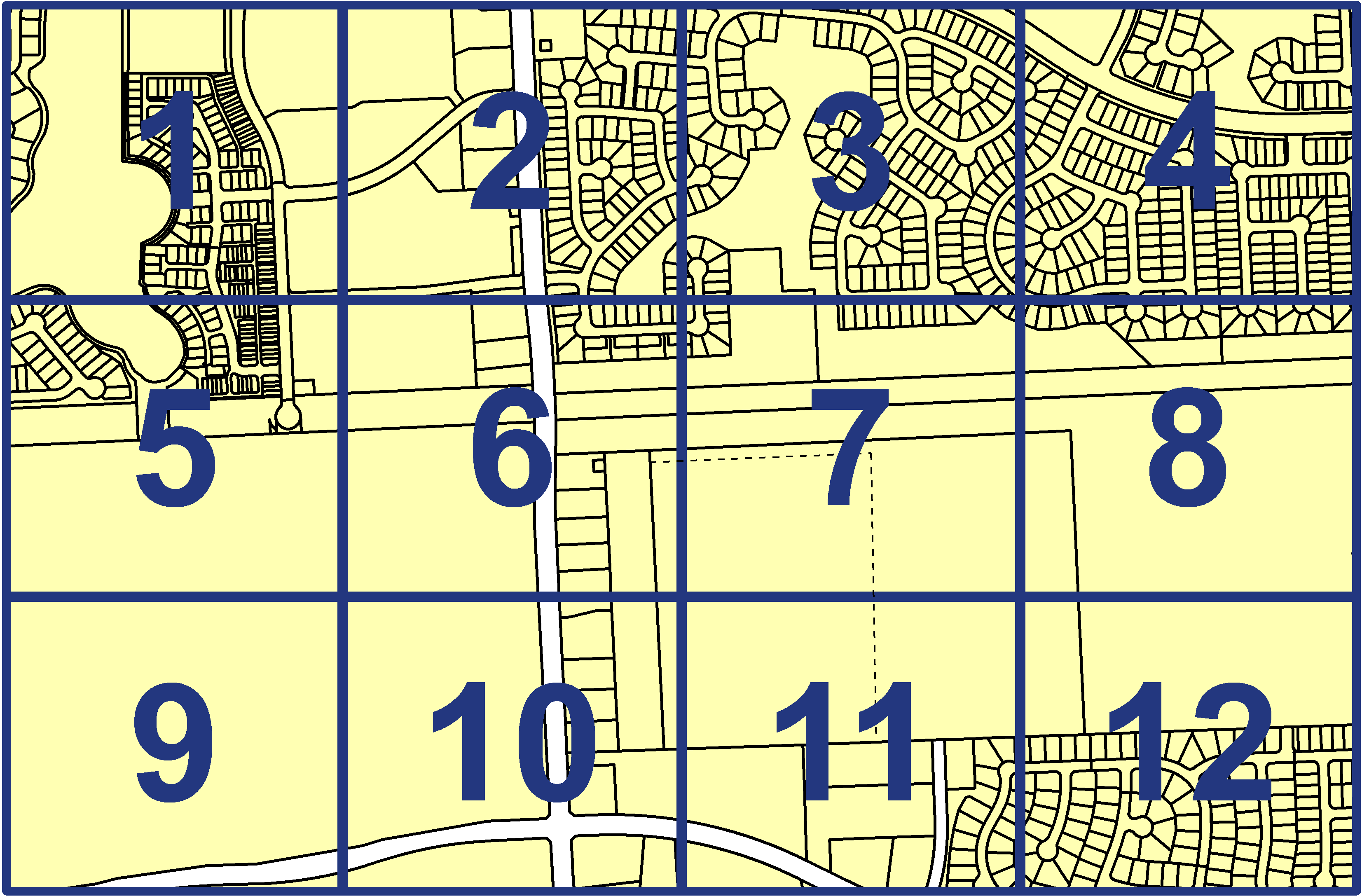 quarter facet map