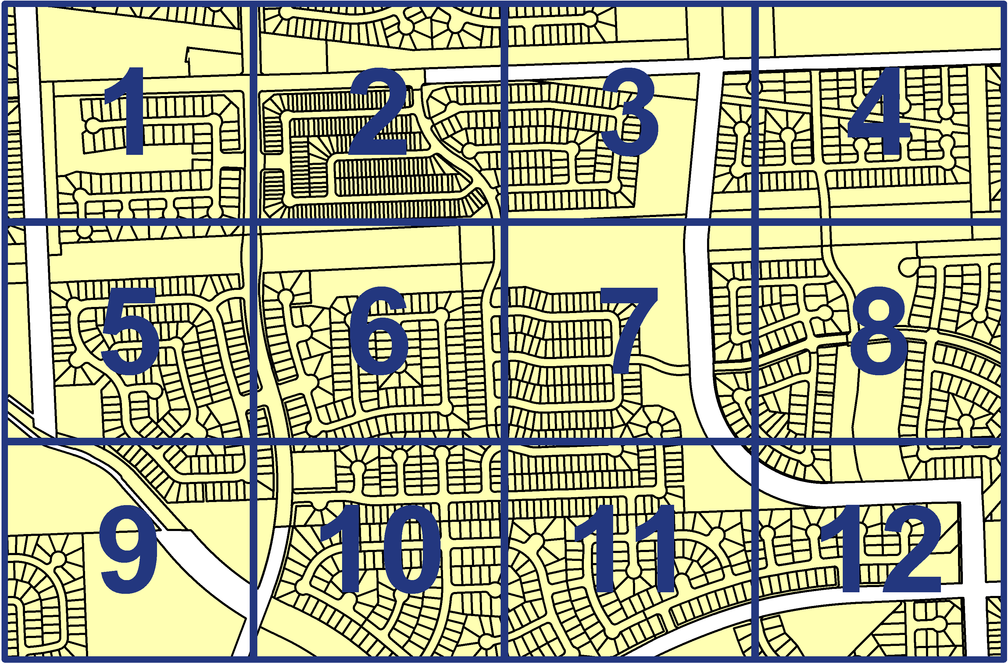 quarter facet map