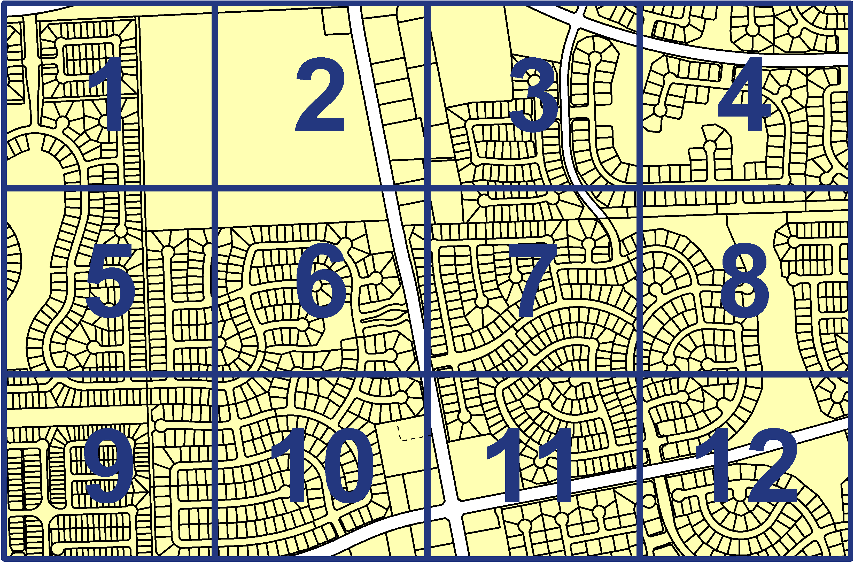 quarter facet map