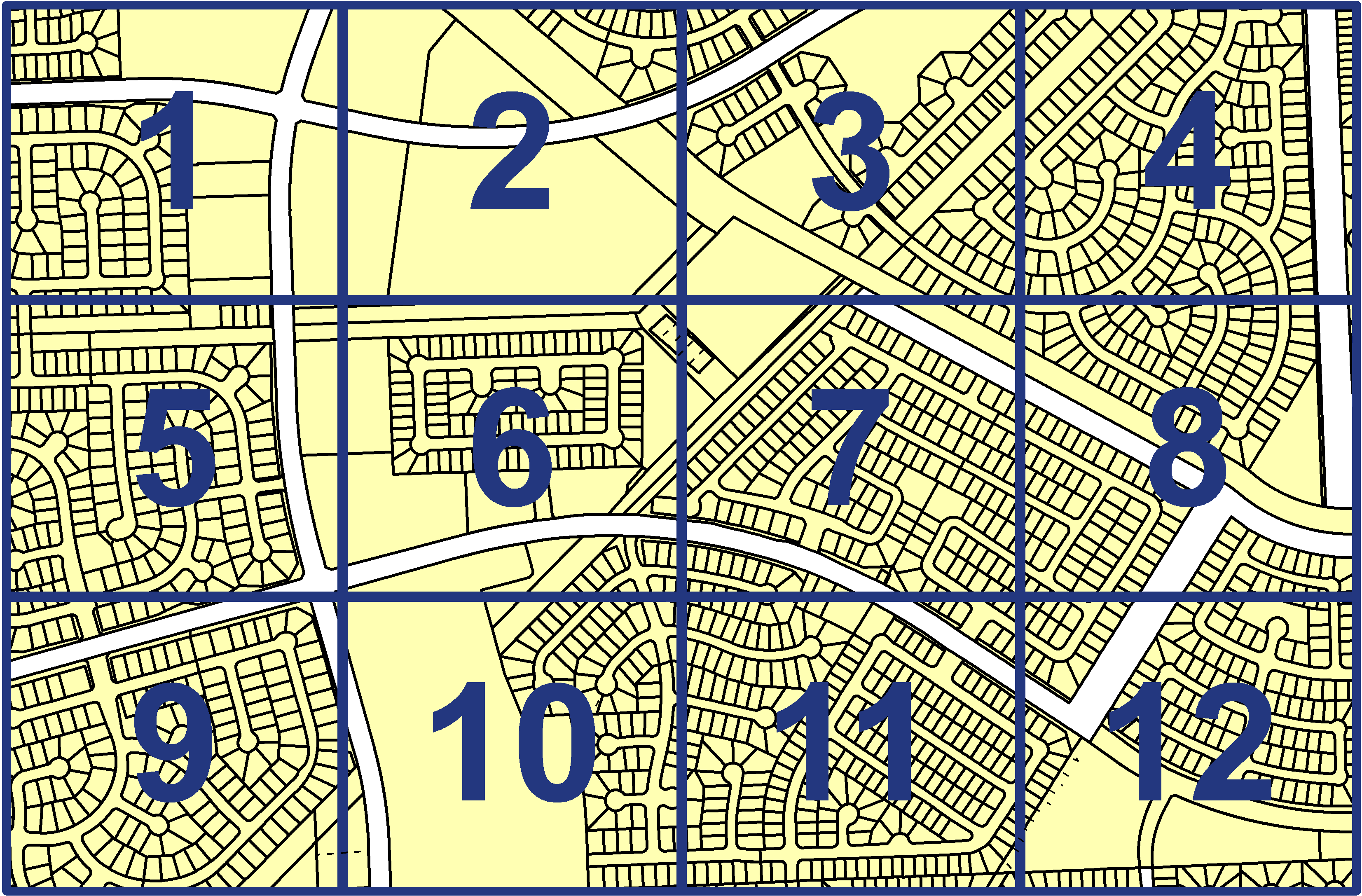 quarter facet map