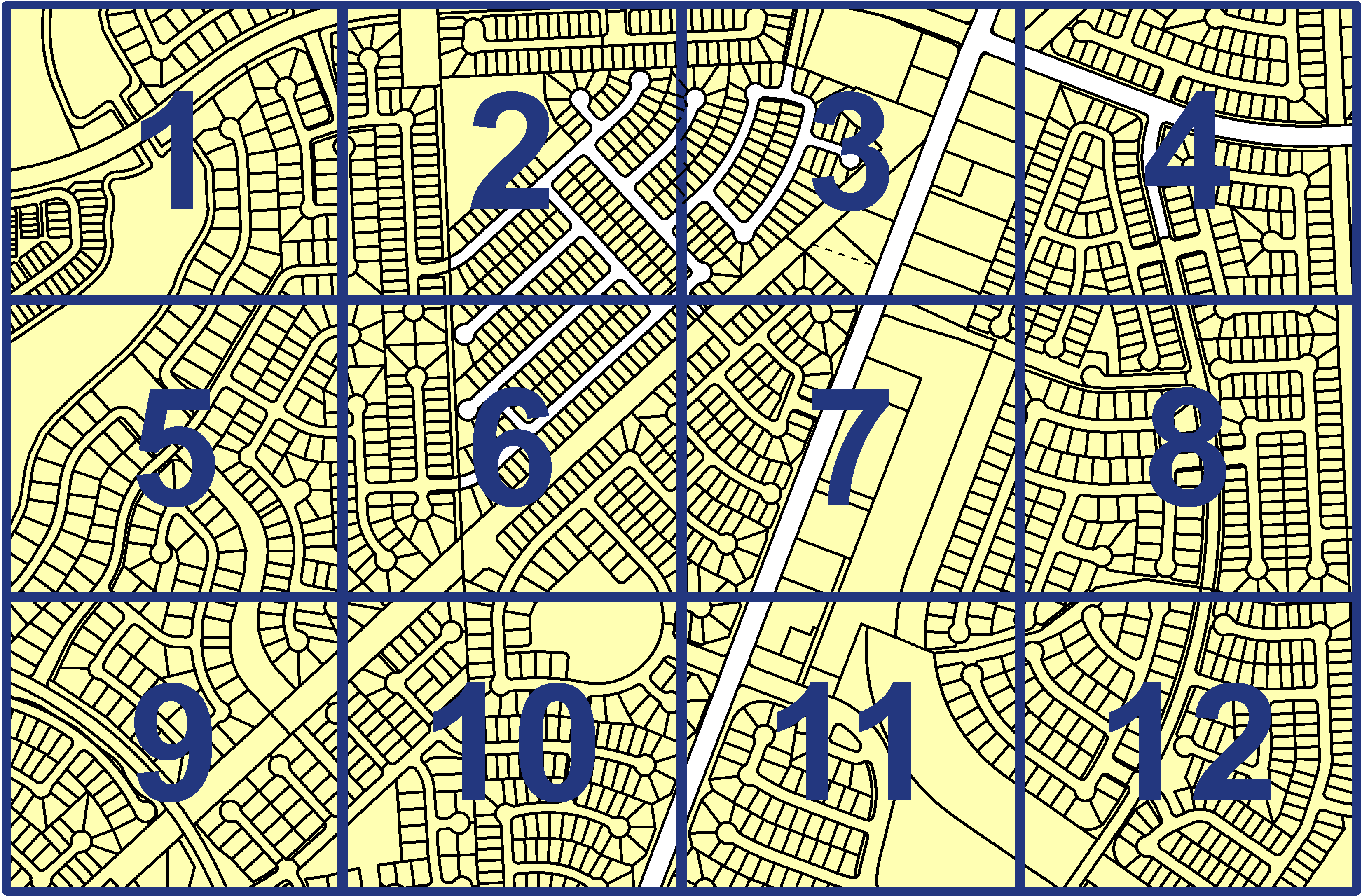 quarter facet map