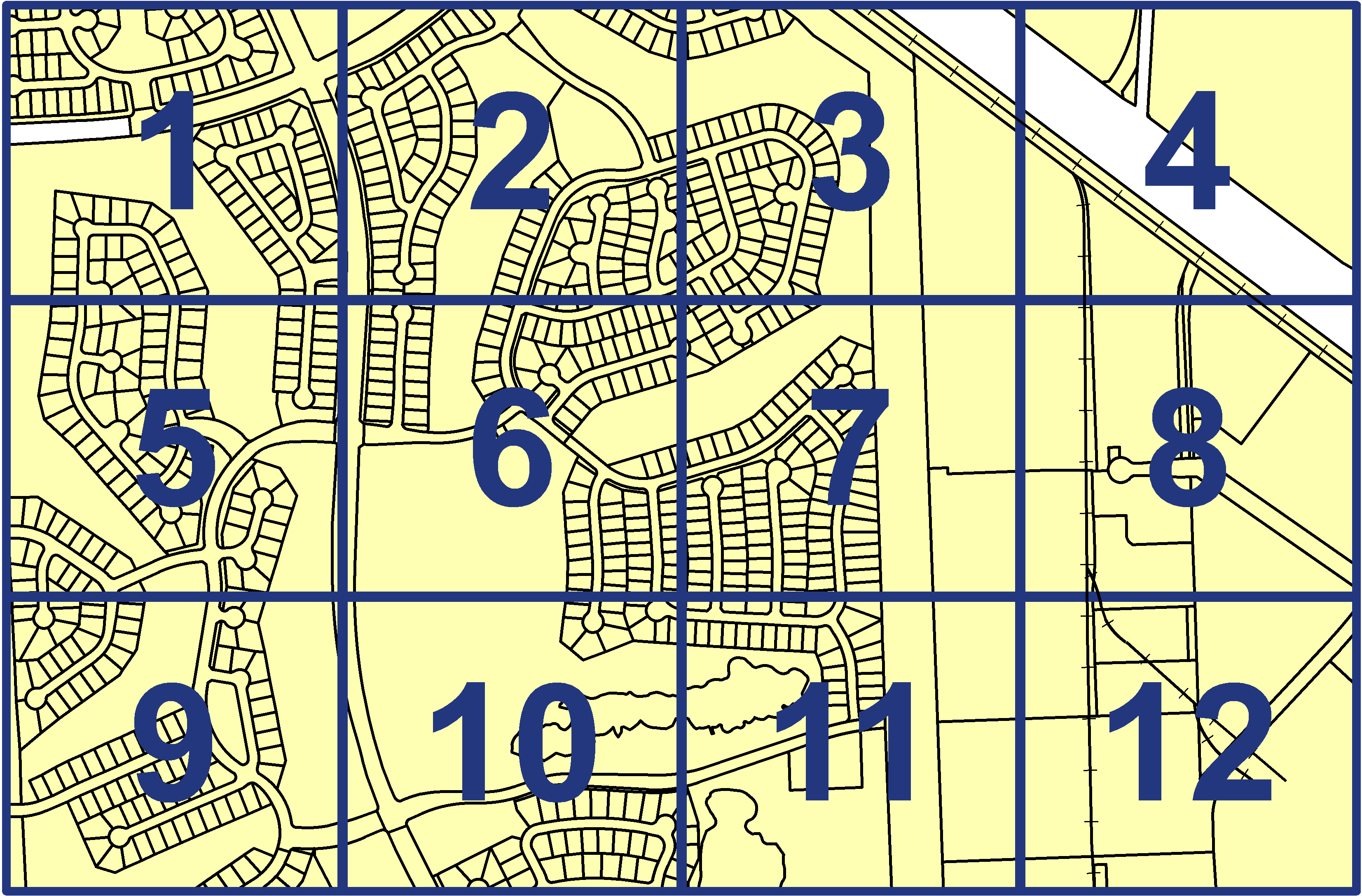 quarter facet map