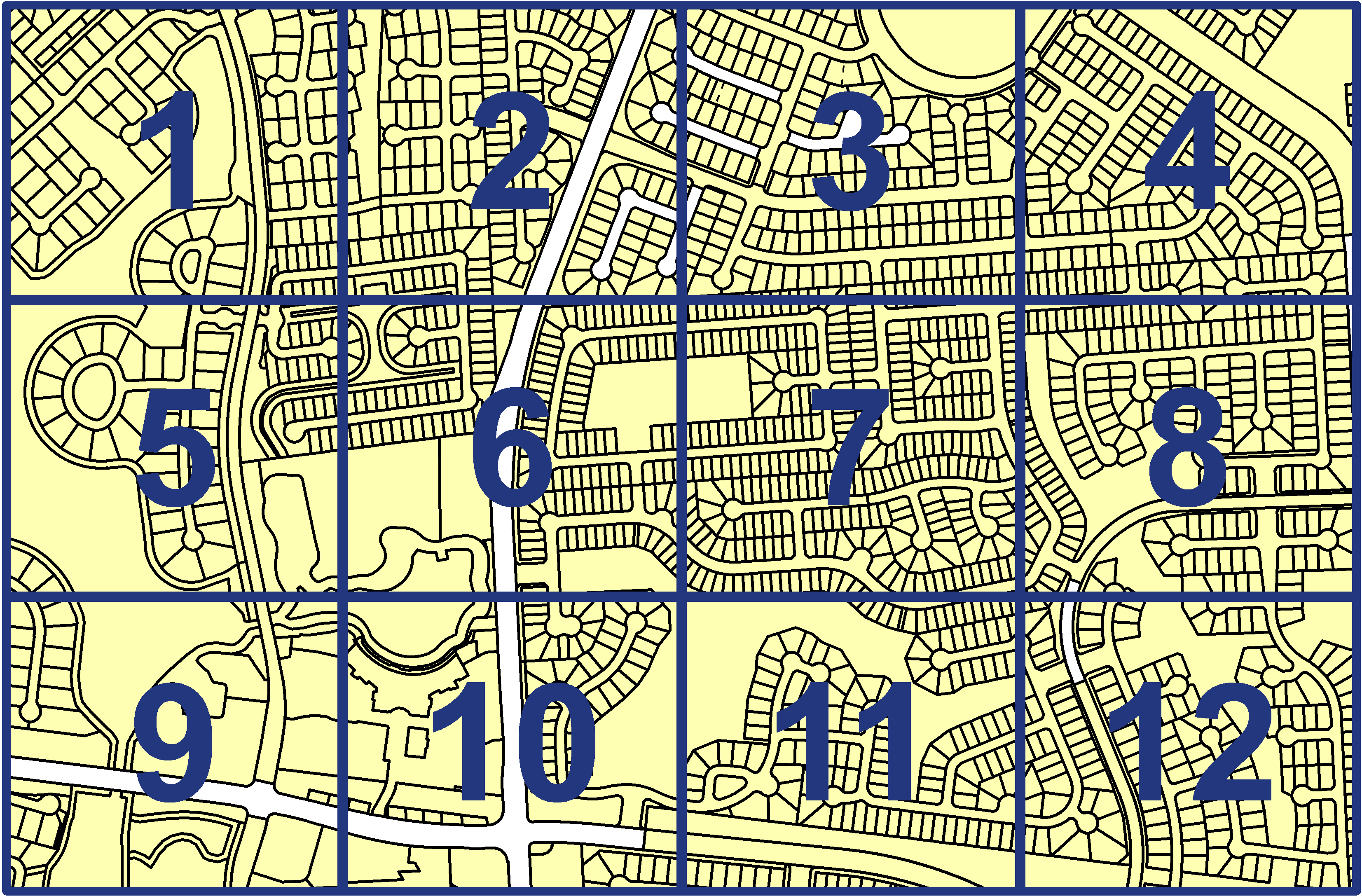 quarter facet map