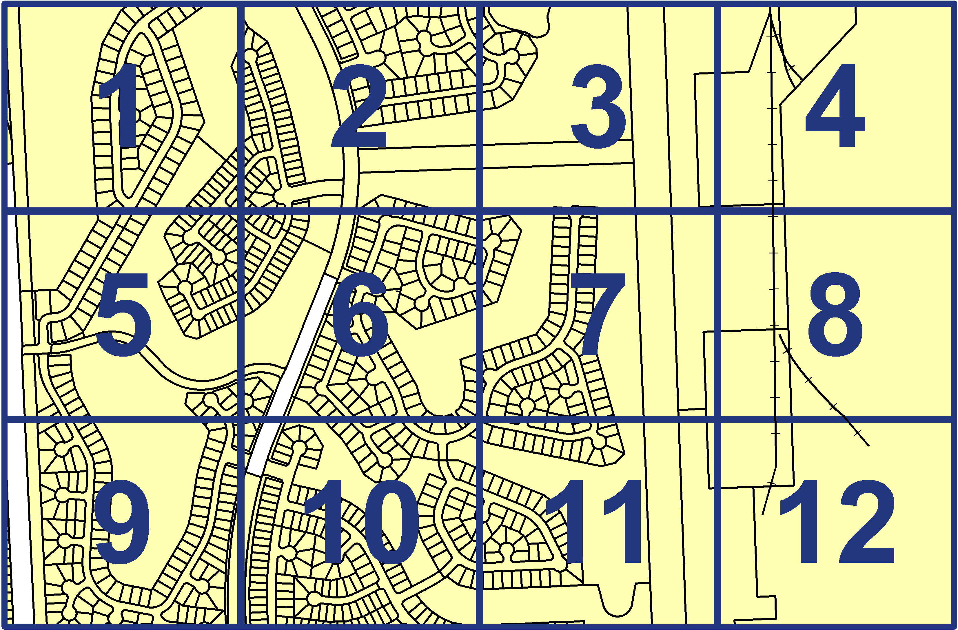 quarter facet map