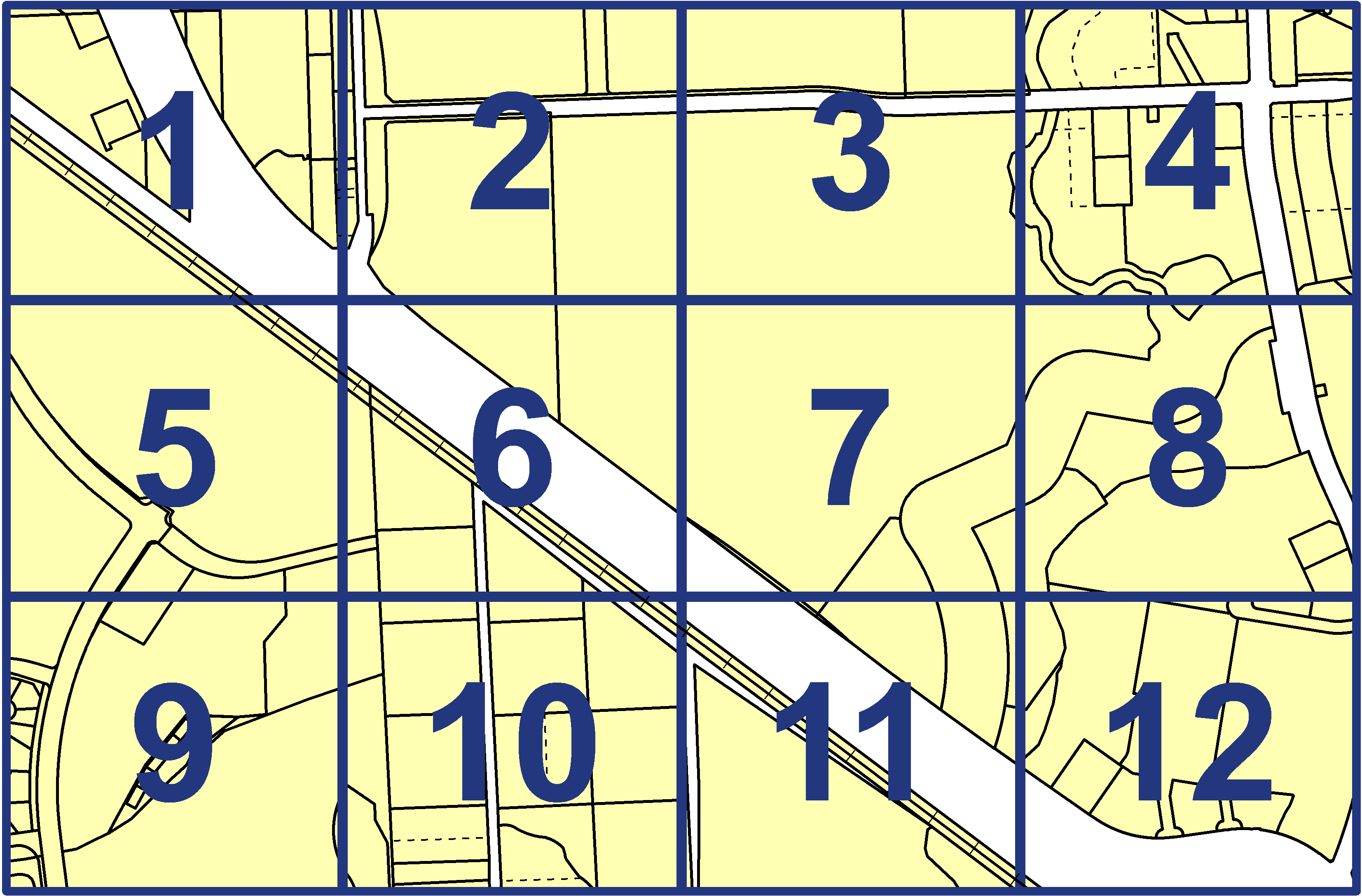 quarter facet map