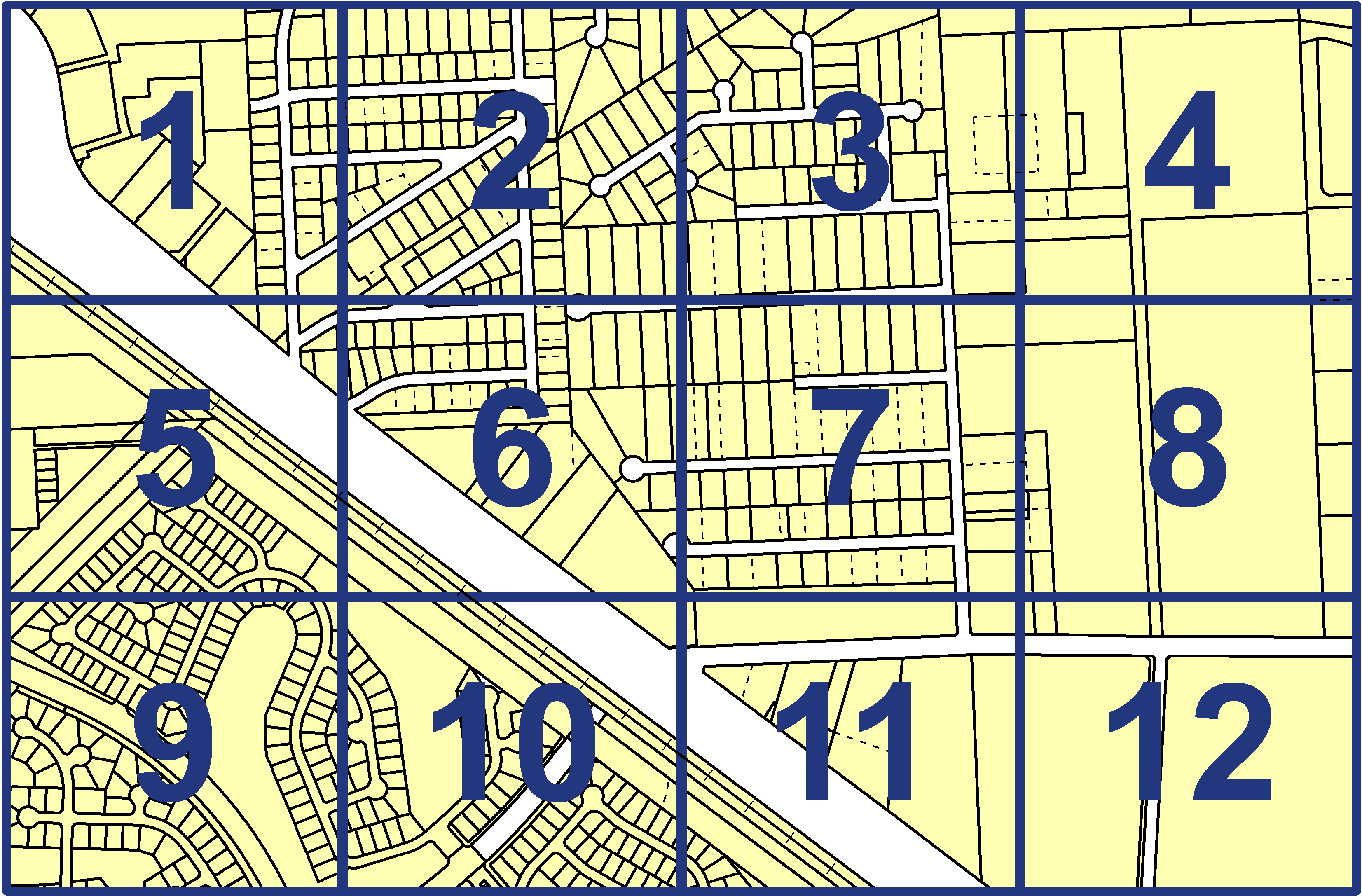 quarter facet map