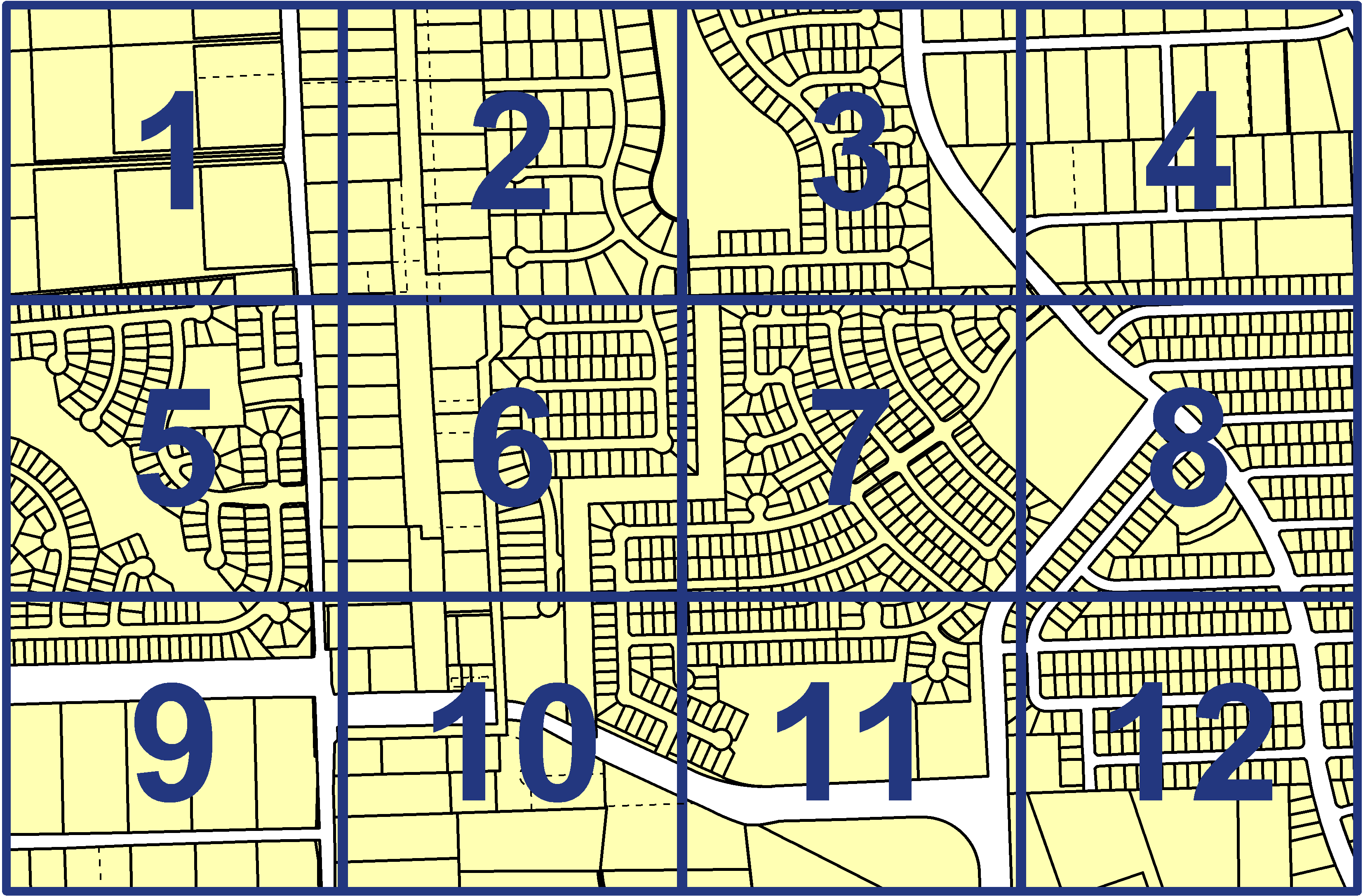 quarter facet map