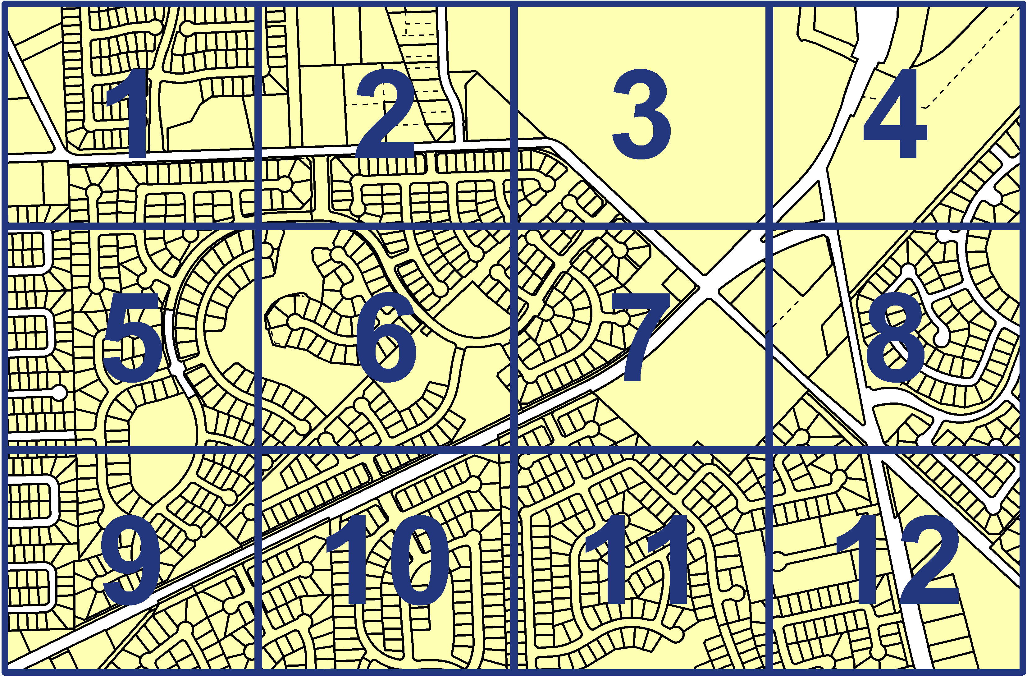 quarter facet map