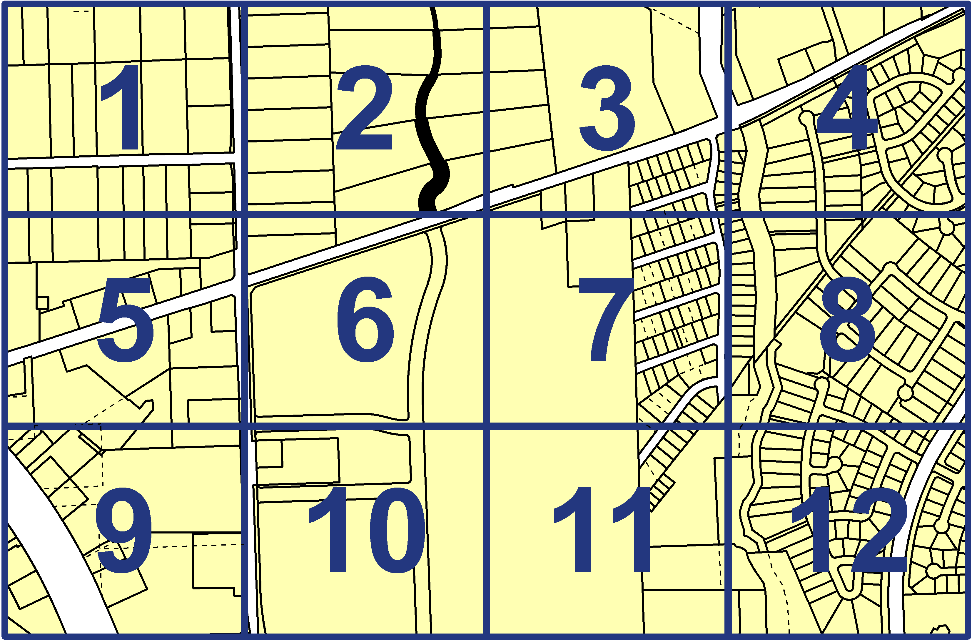 quarter facet map