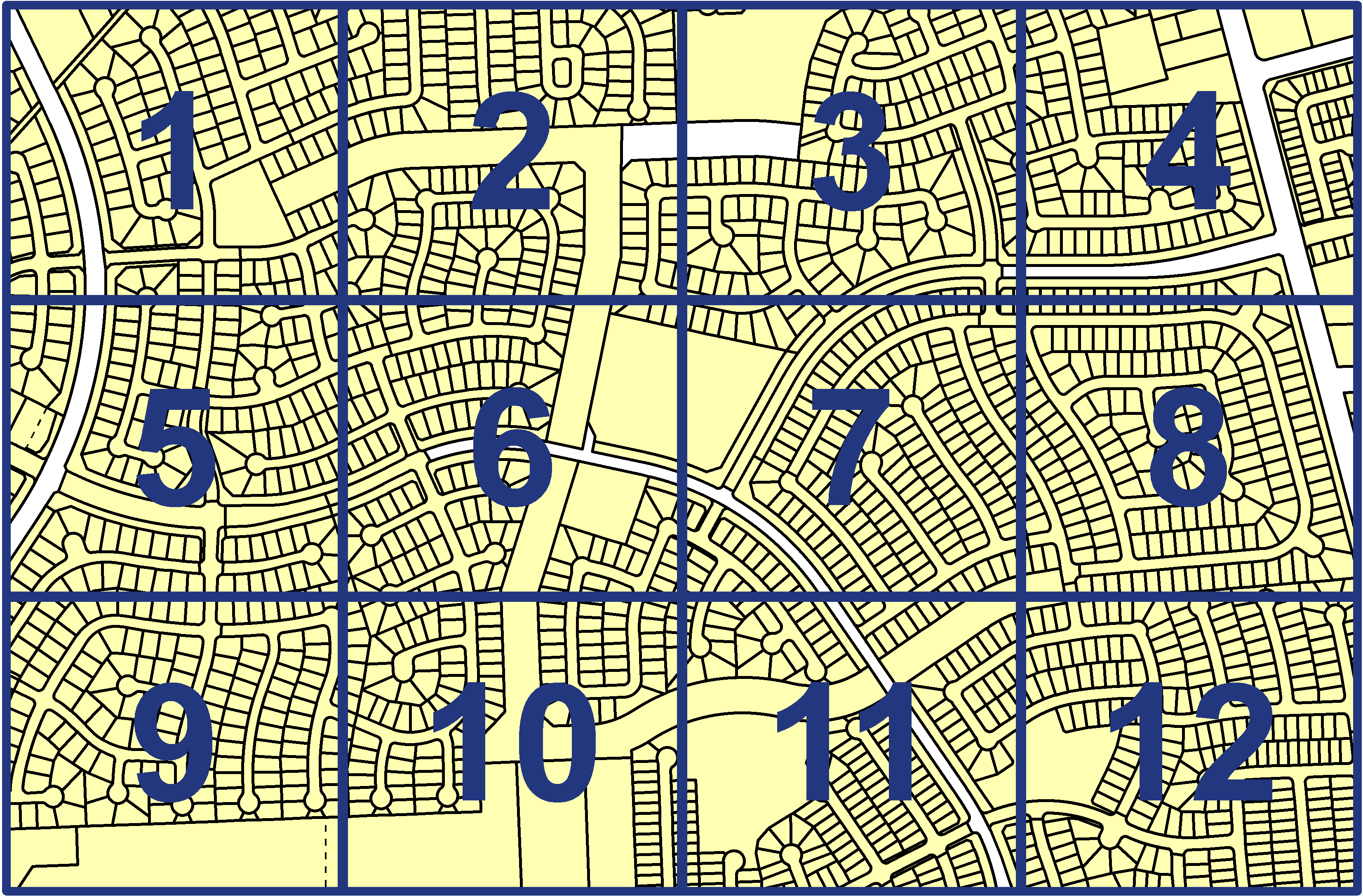 quarter facet map