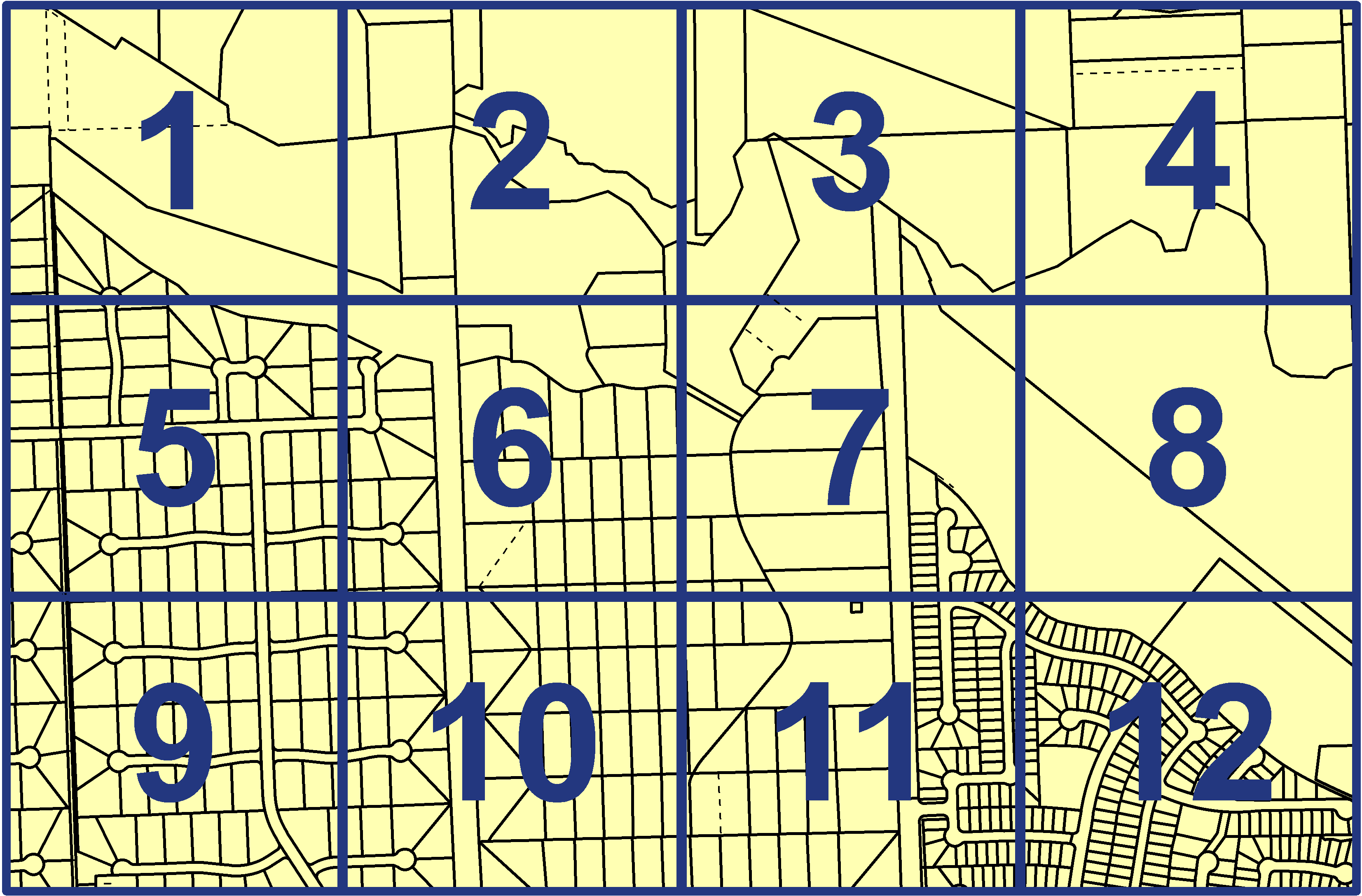 quarter facet map