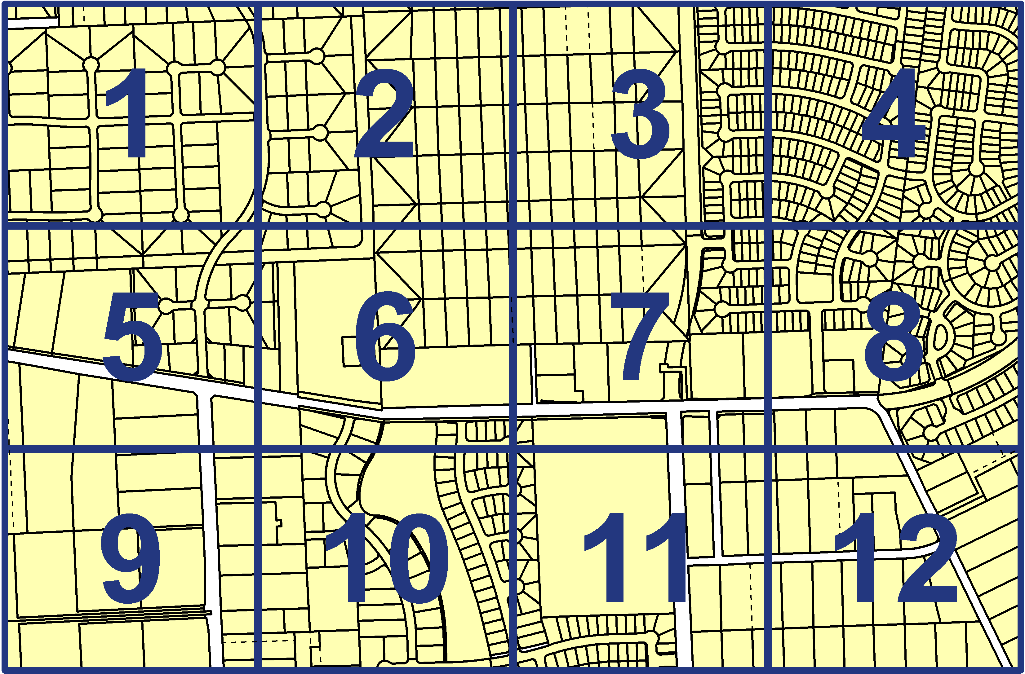 quarter facet map