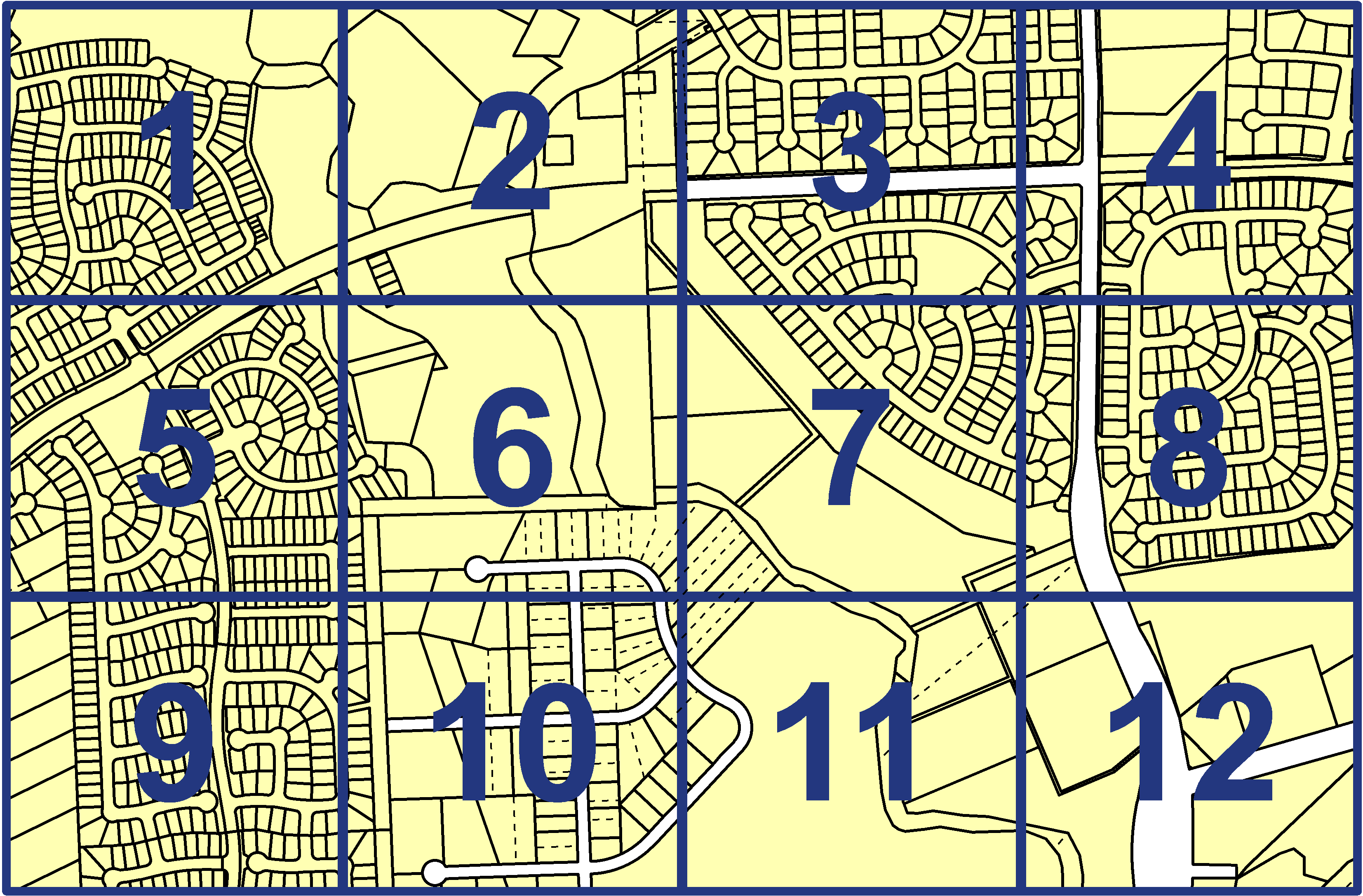 quarter facet map