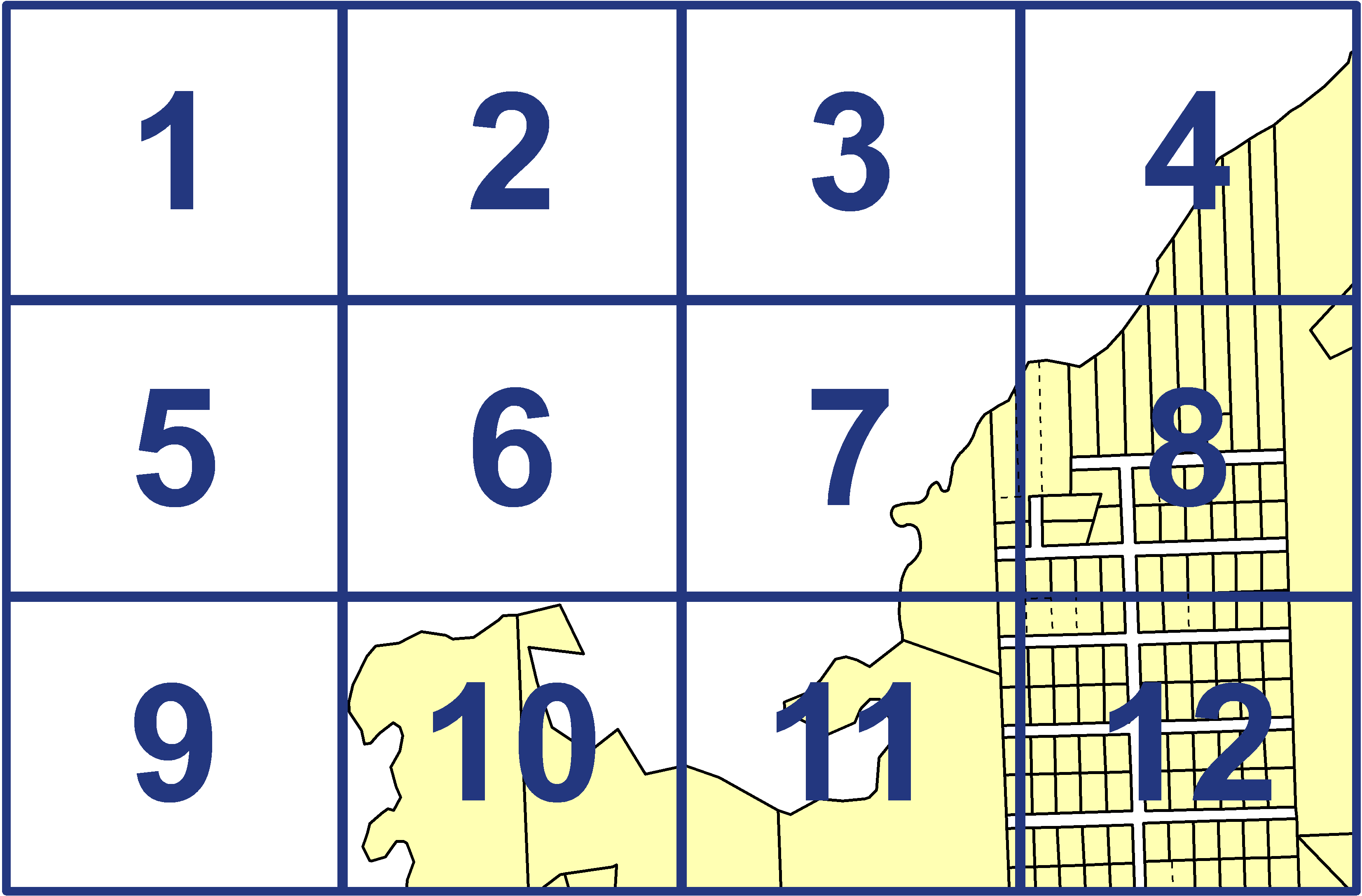 quarter facet map