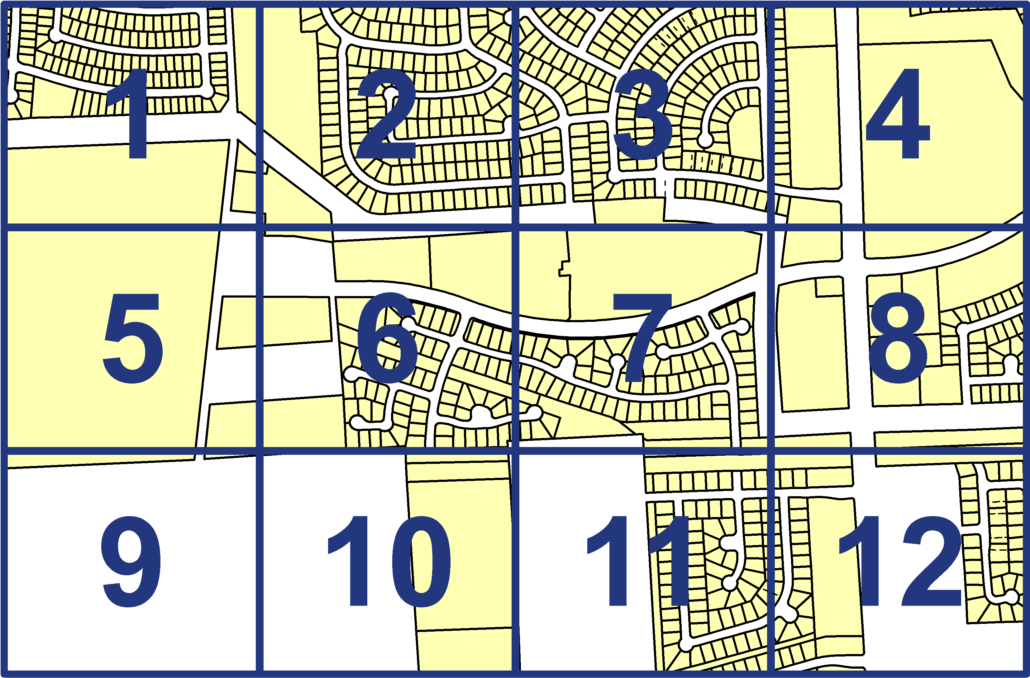 quarter facet map