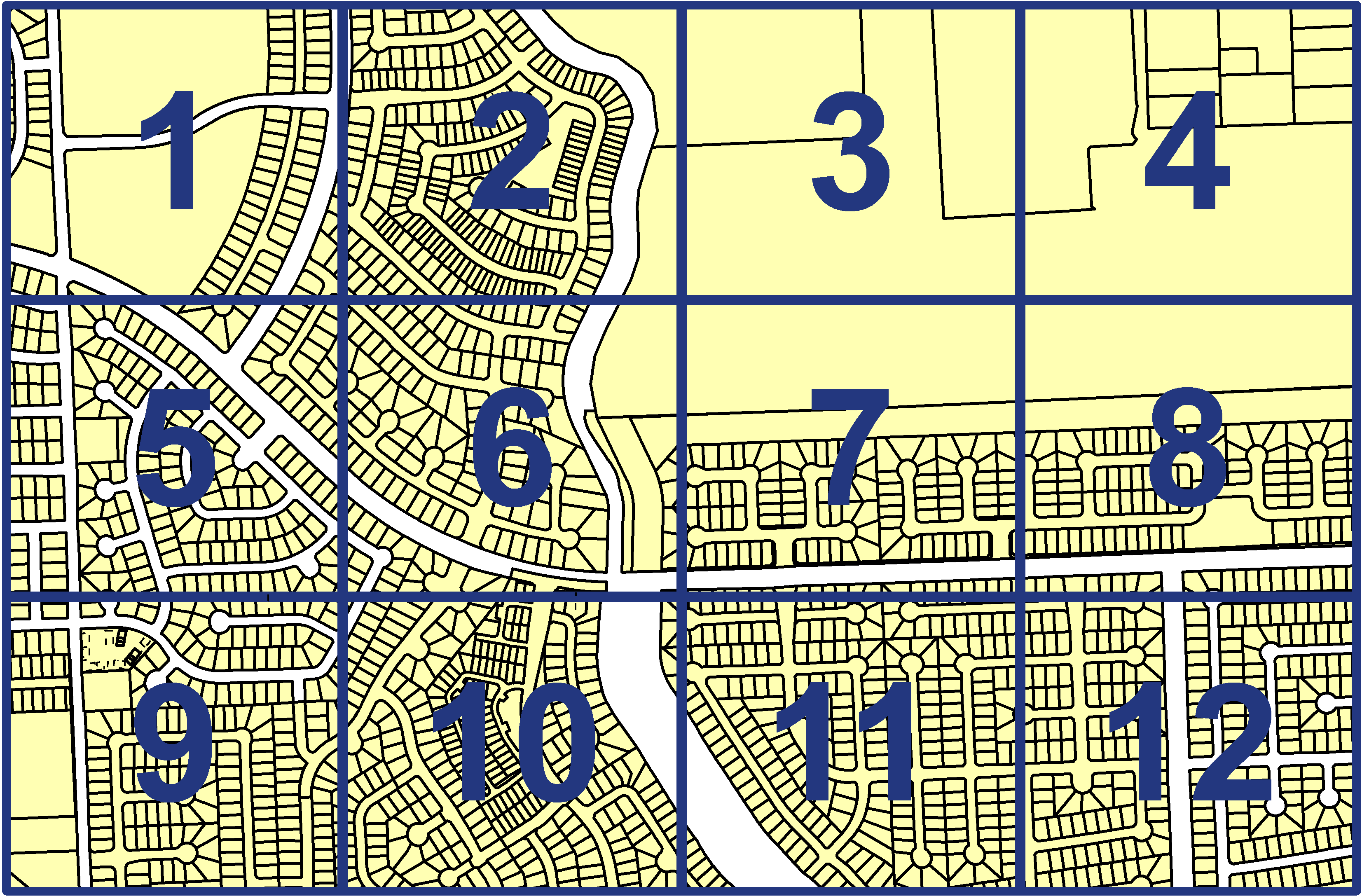 quarter facet map