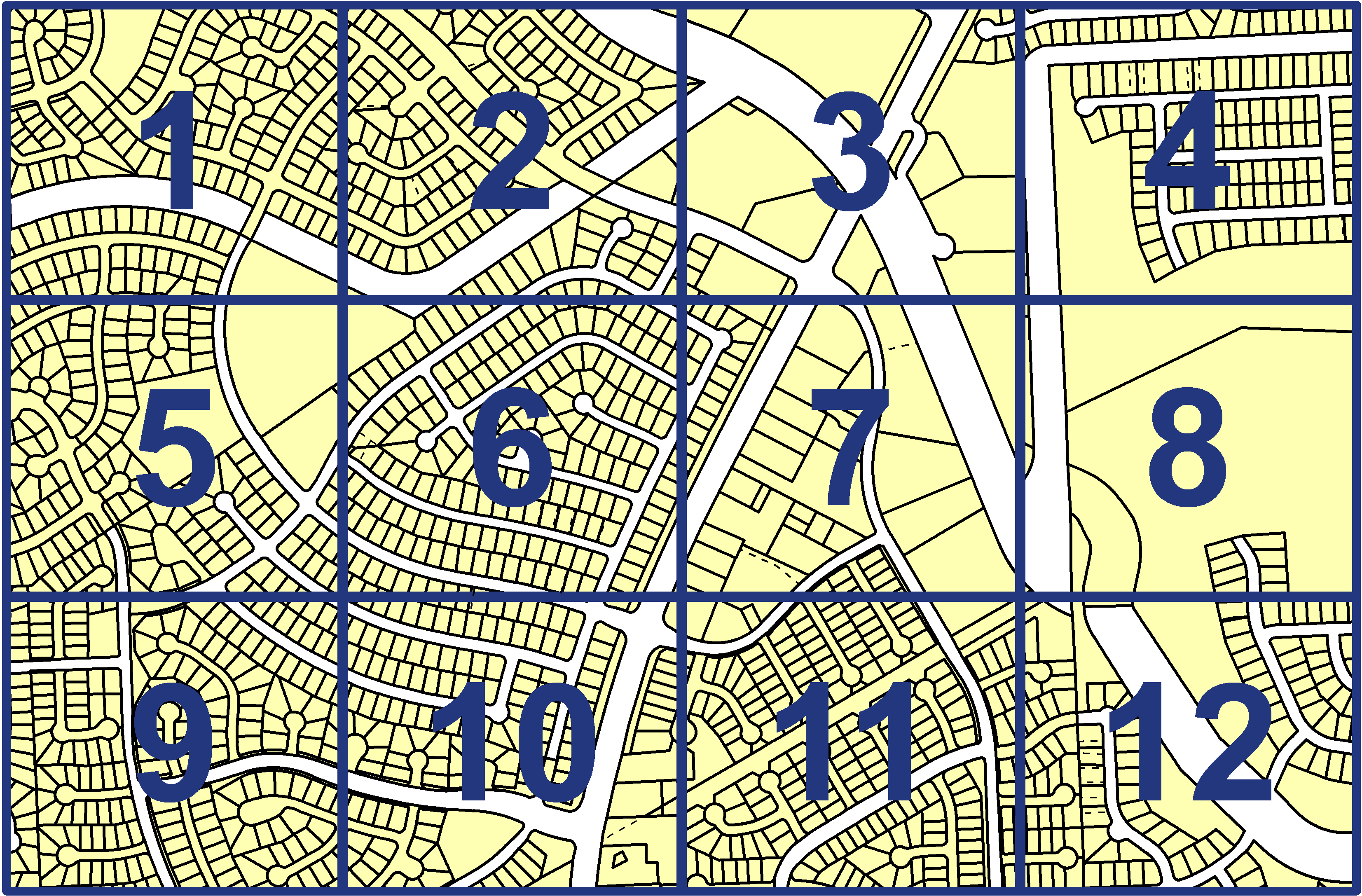 quarter facet map