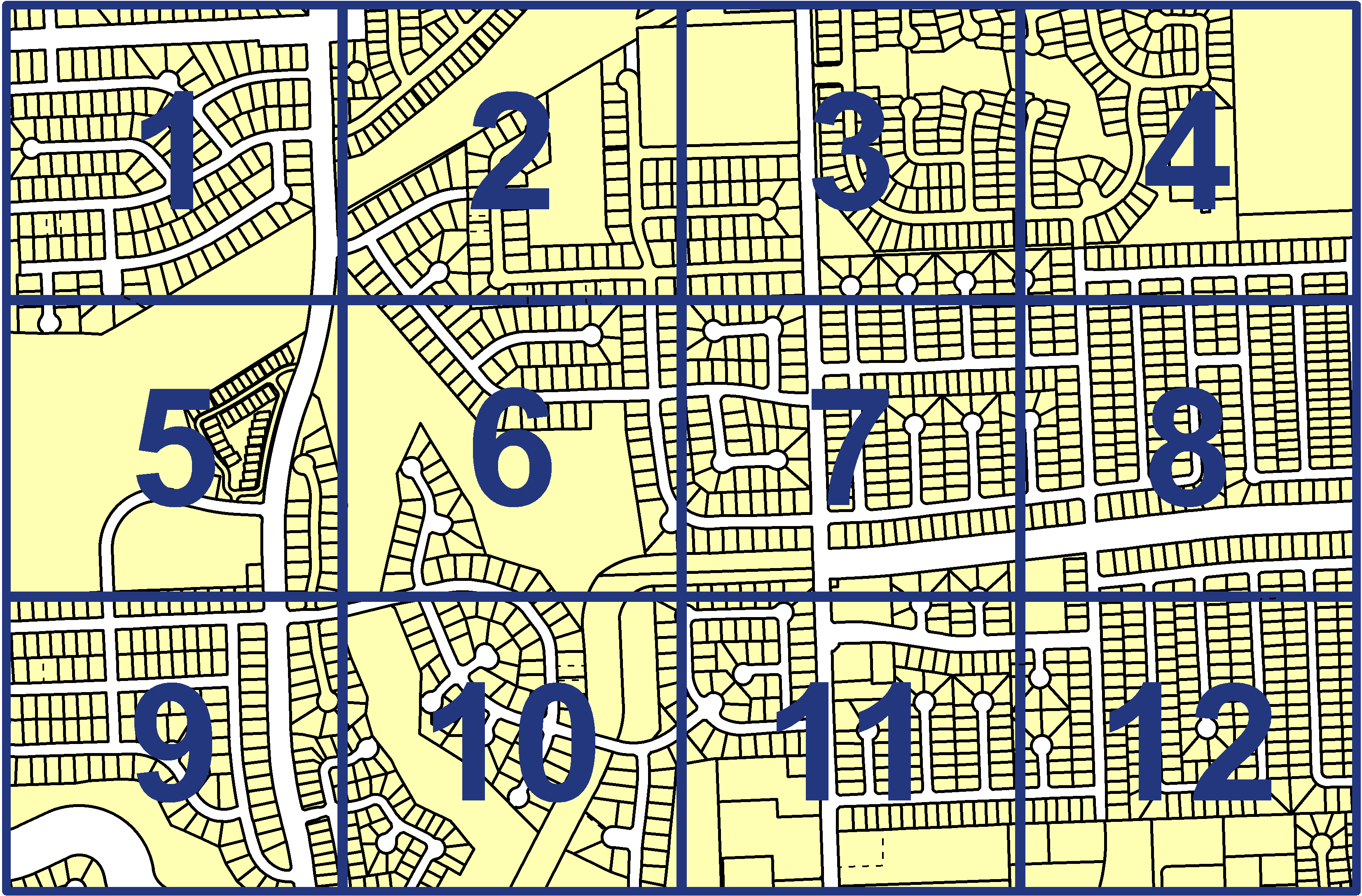 quarter facet map