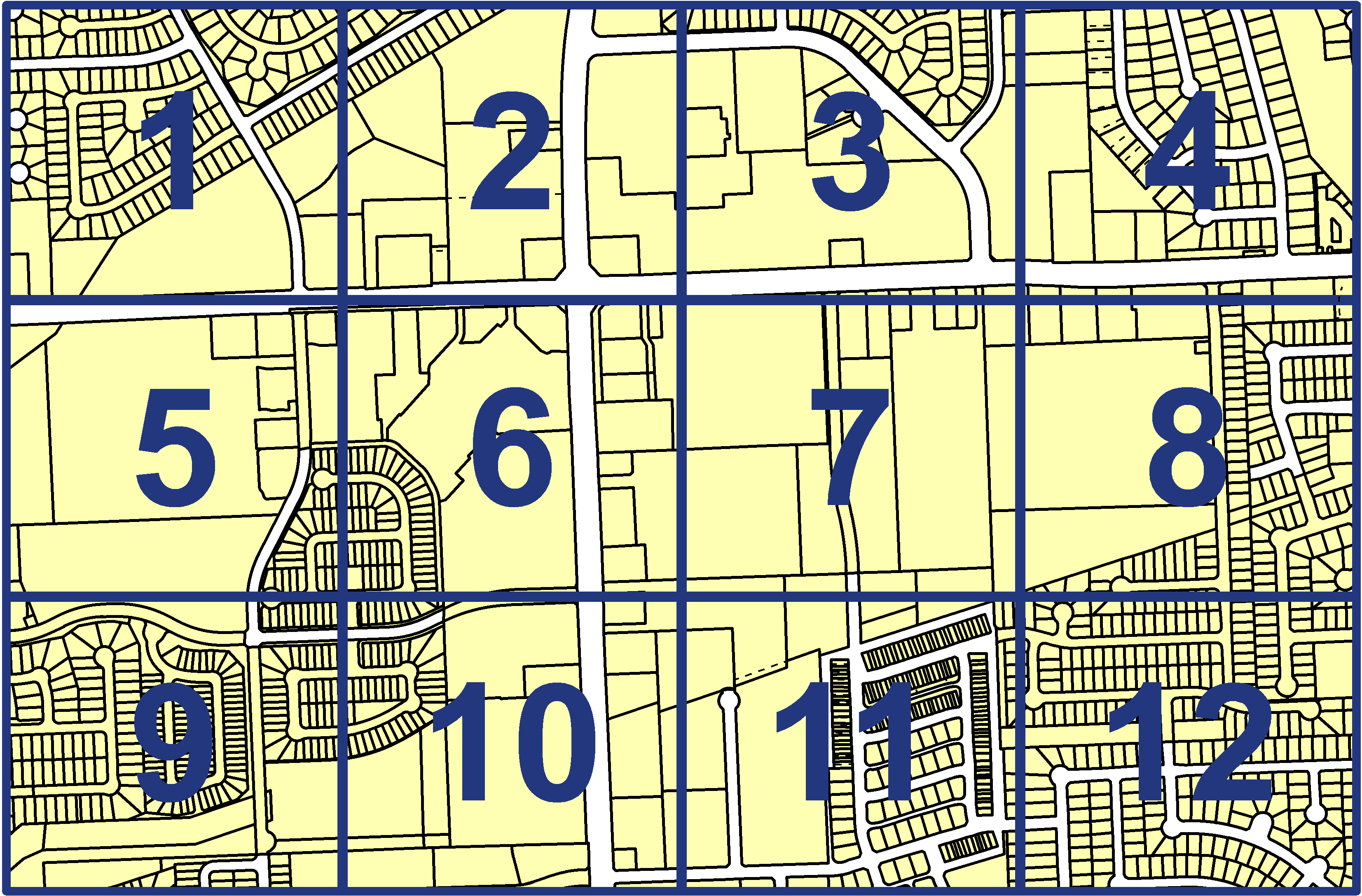 quarter facet map