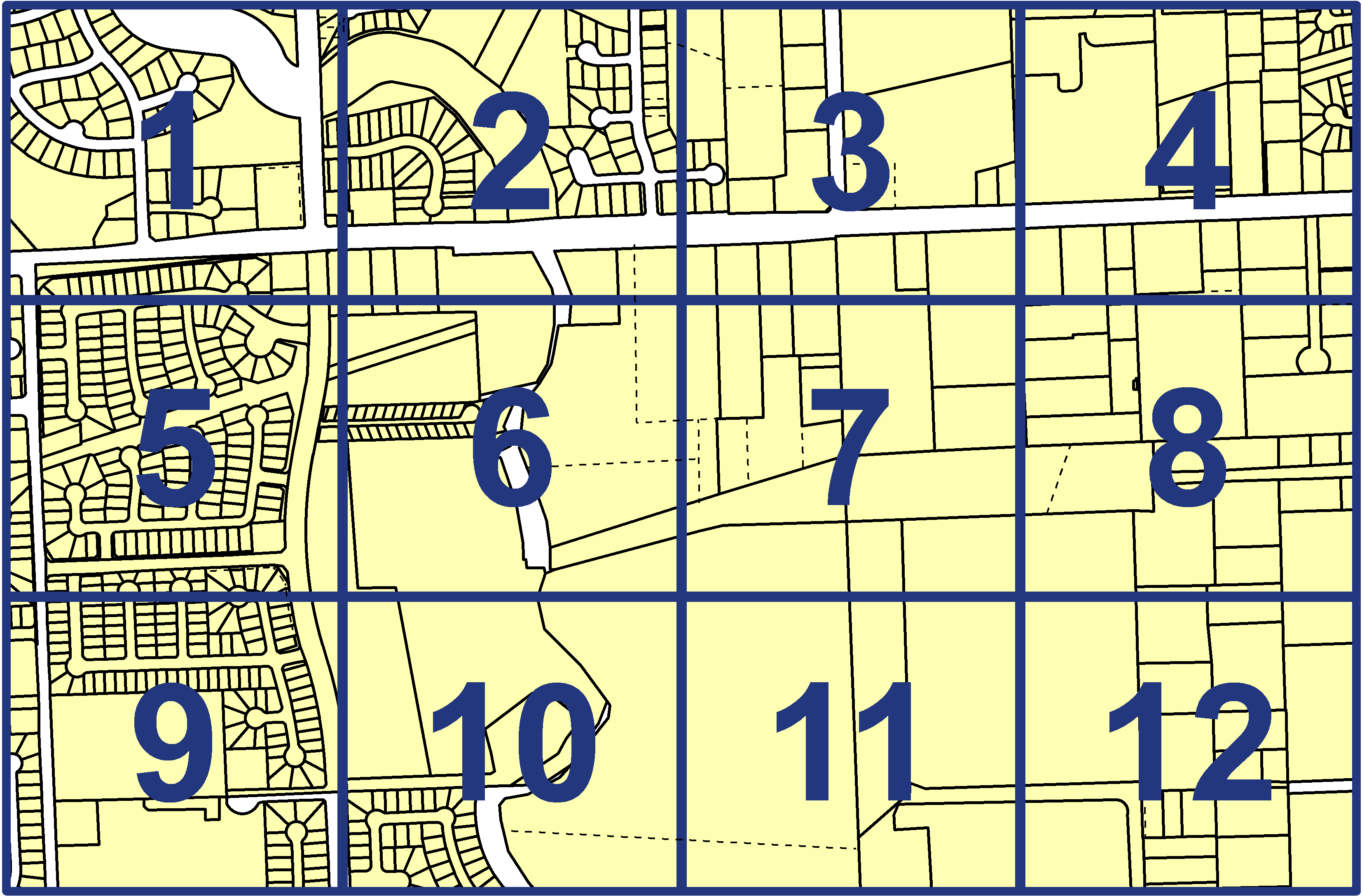 quarter facet map