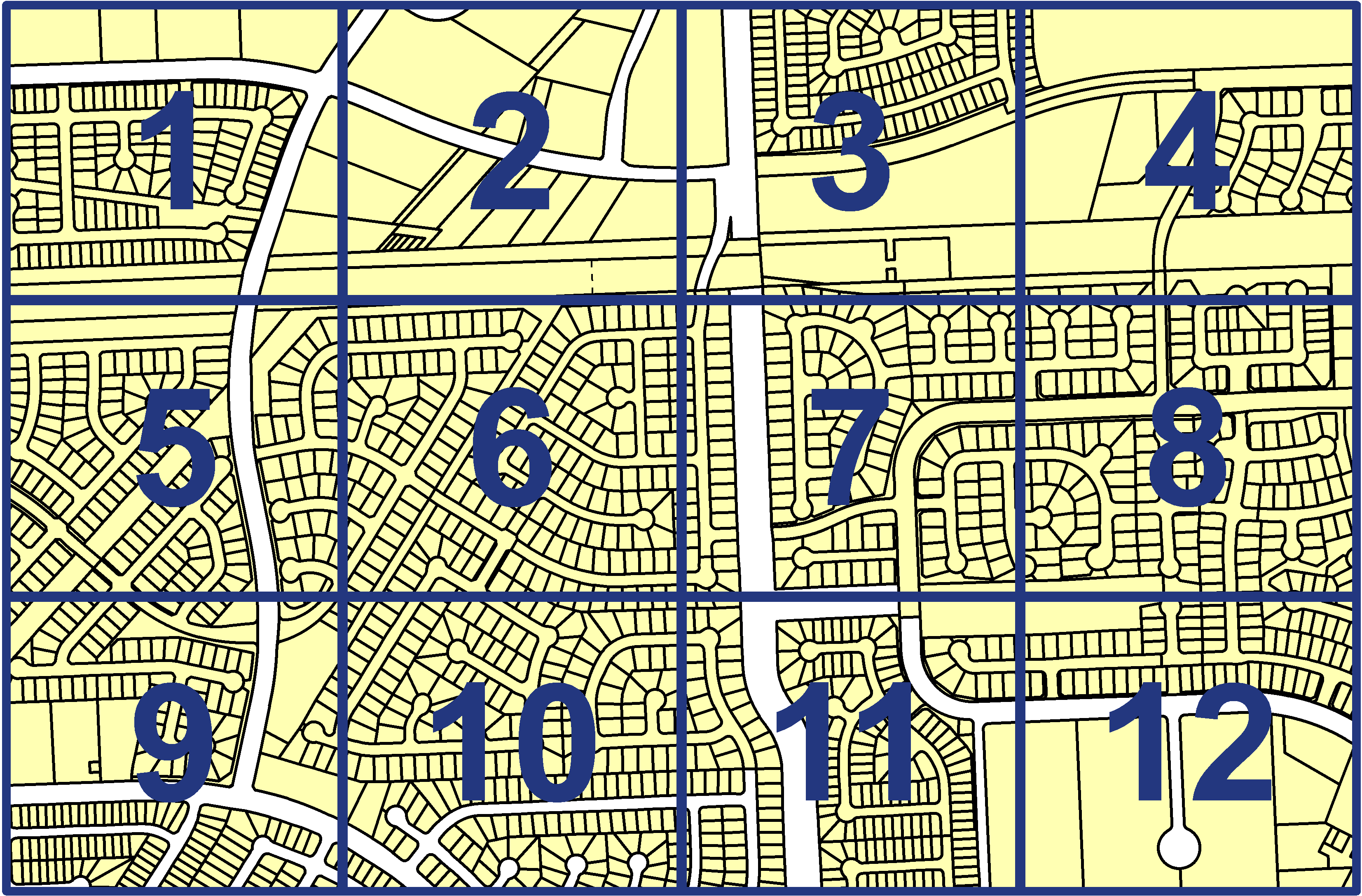 quarter facet map