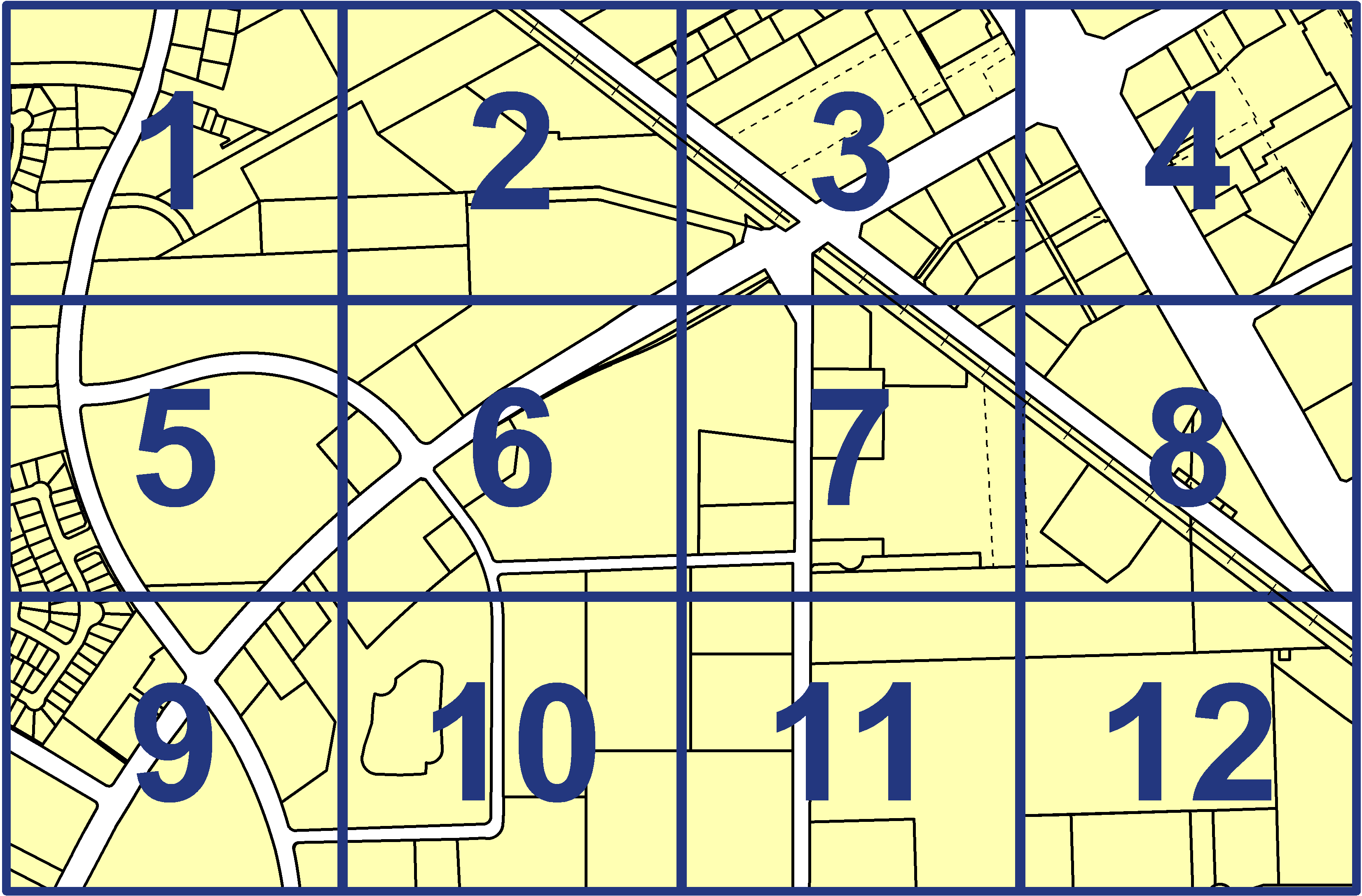 quarter facet map