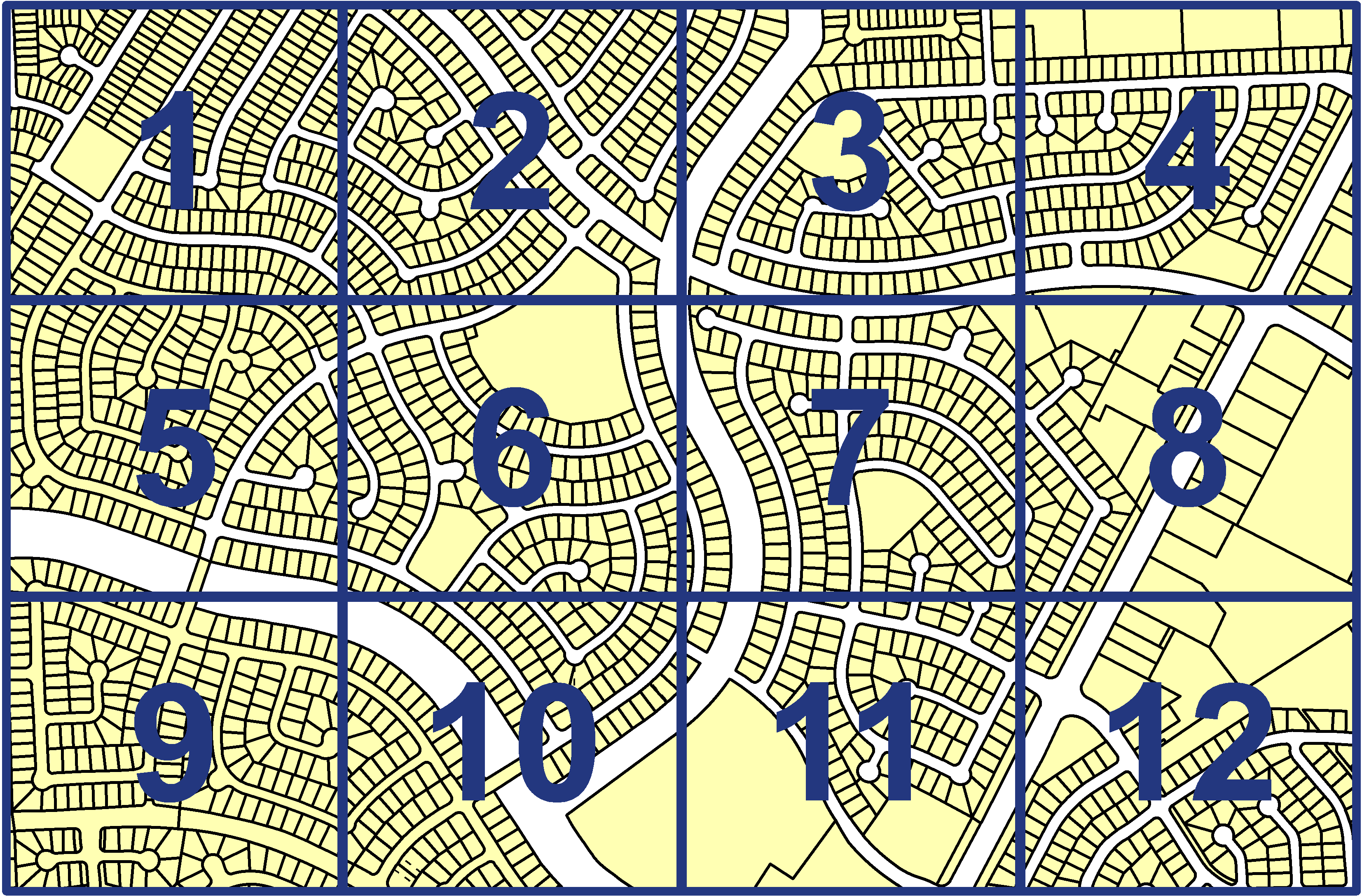 quarter facet map