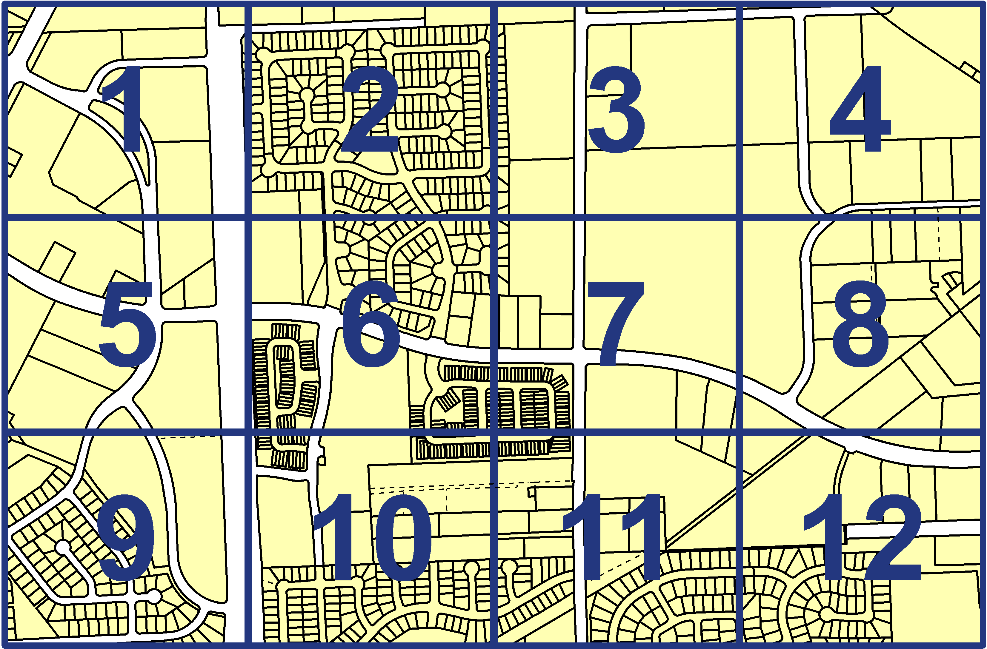 quarter facet map