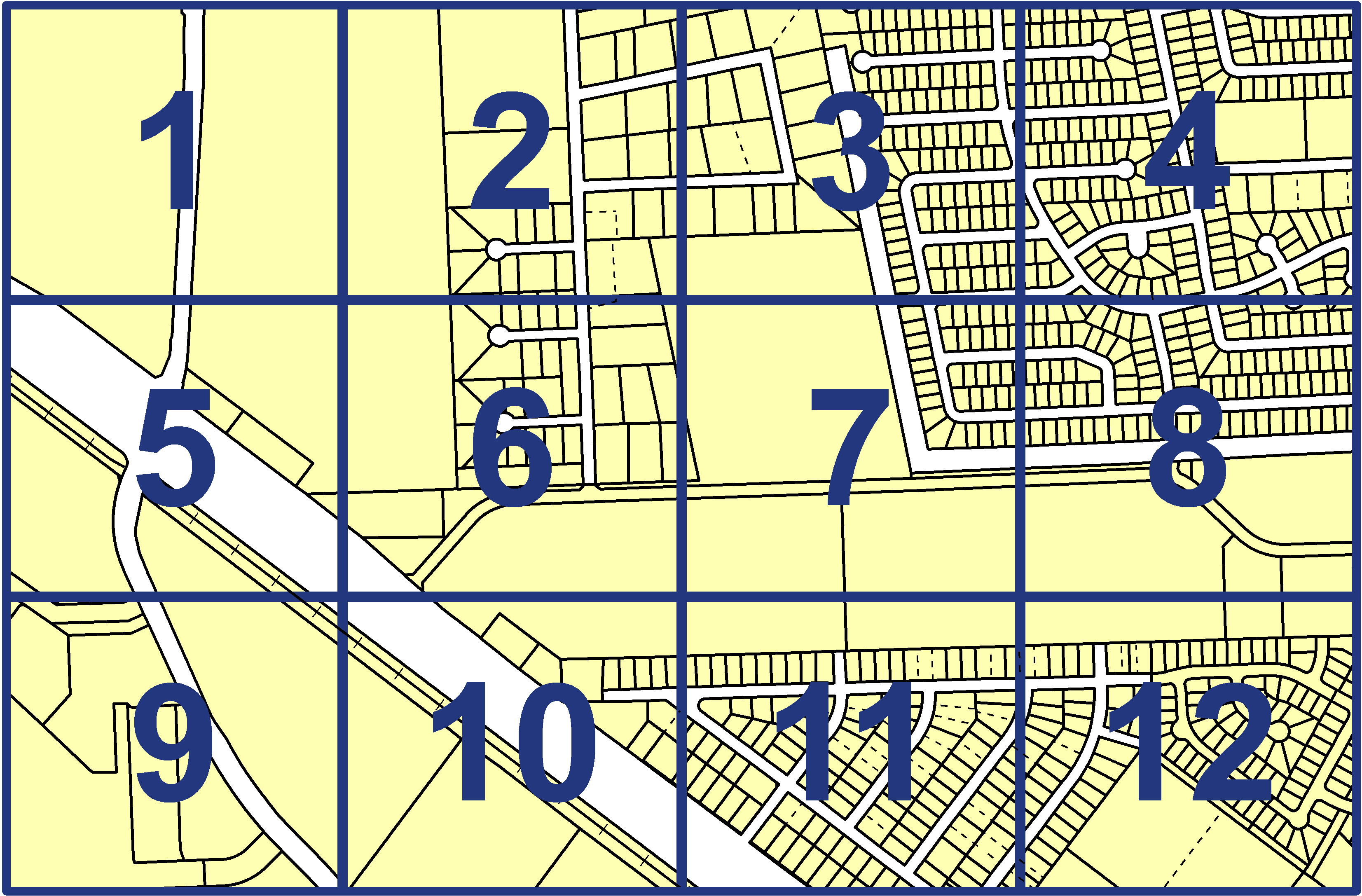 quarter facet map