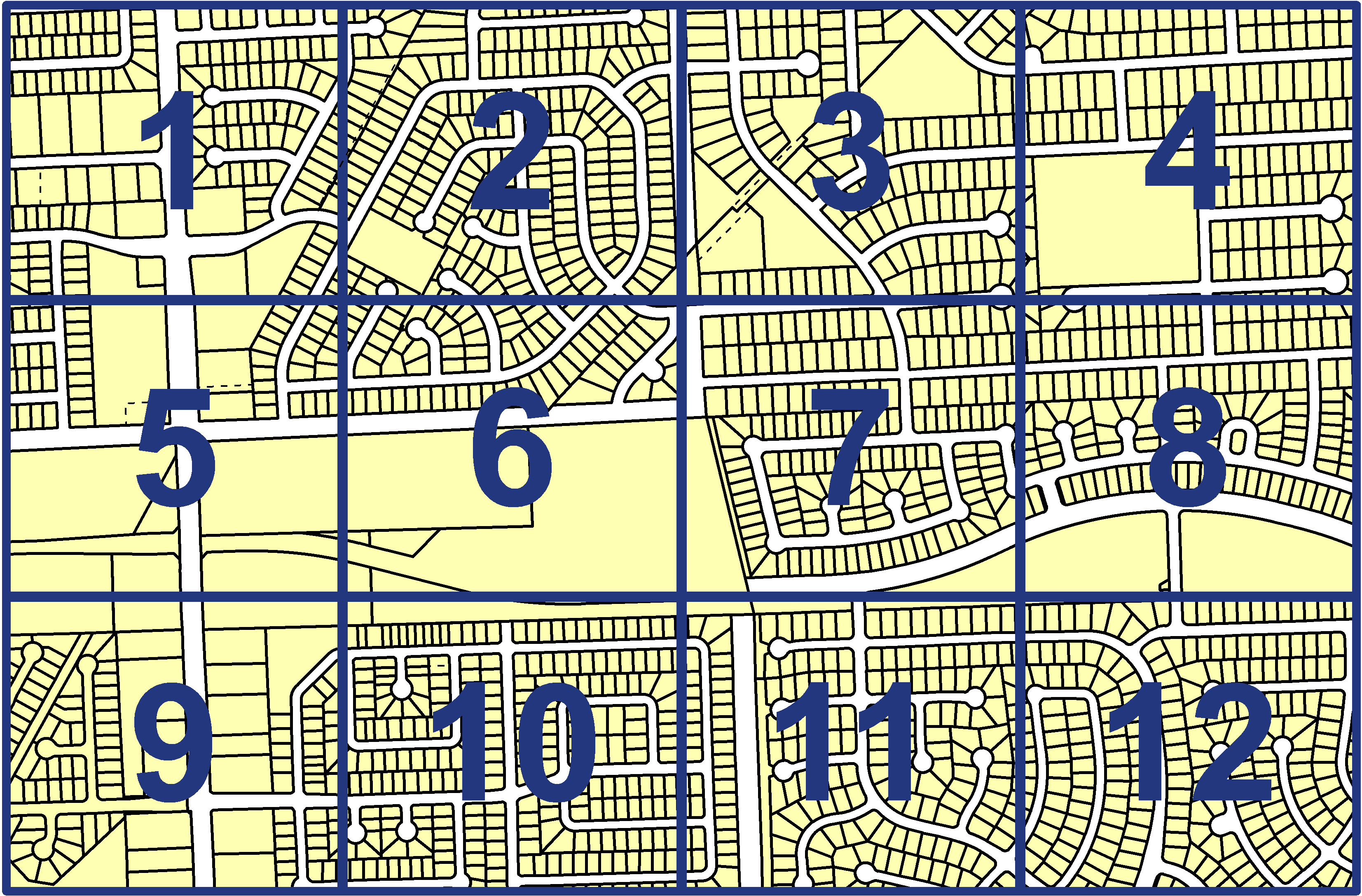 quarter facet map