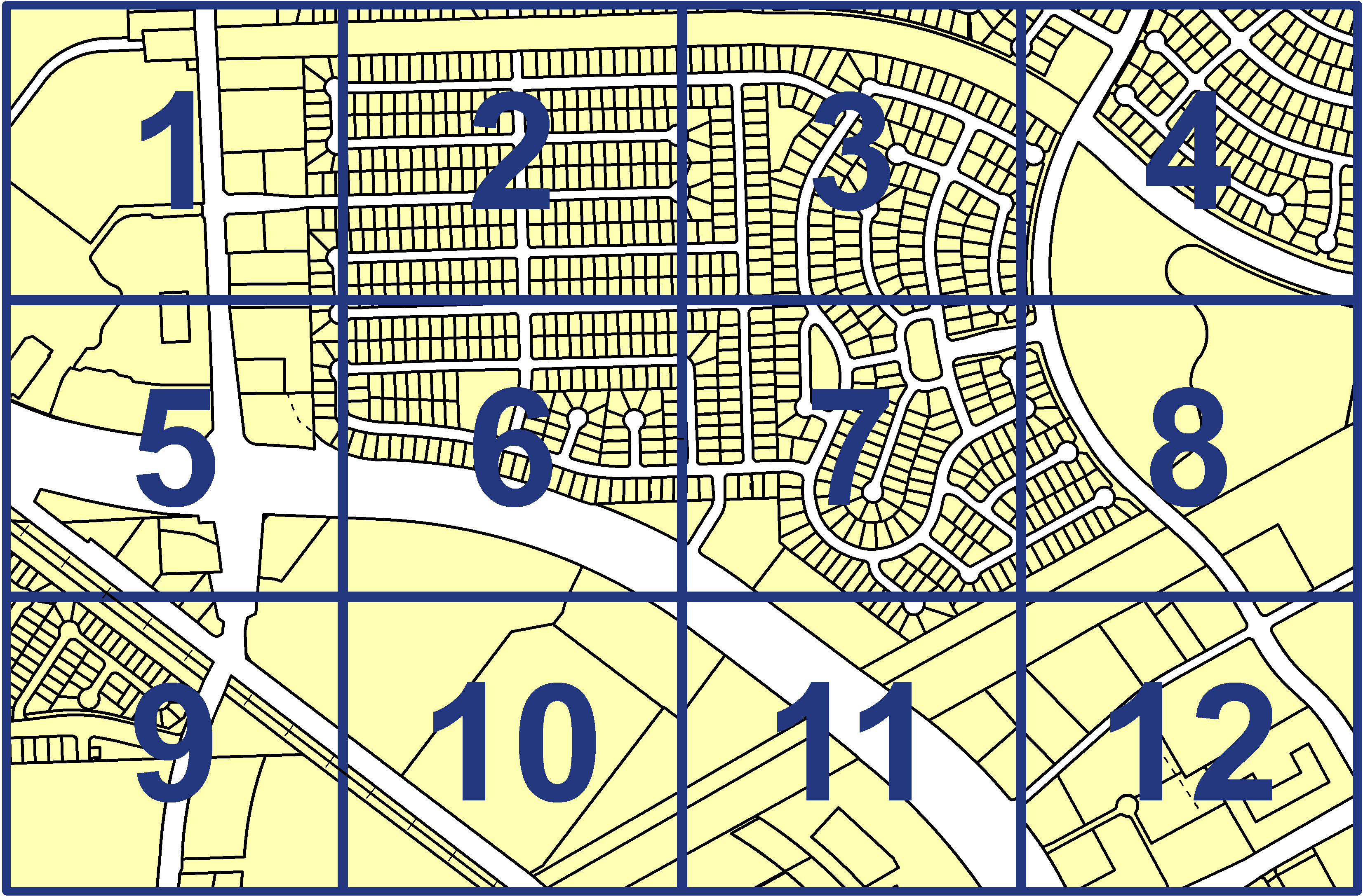 quarter facet map