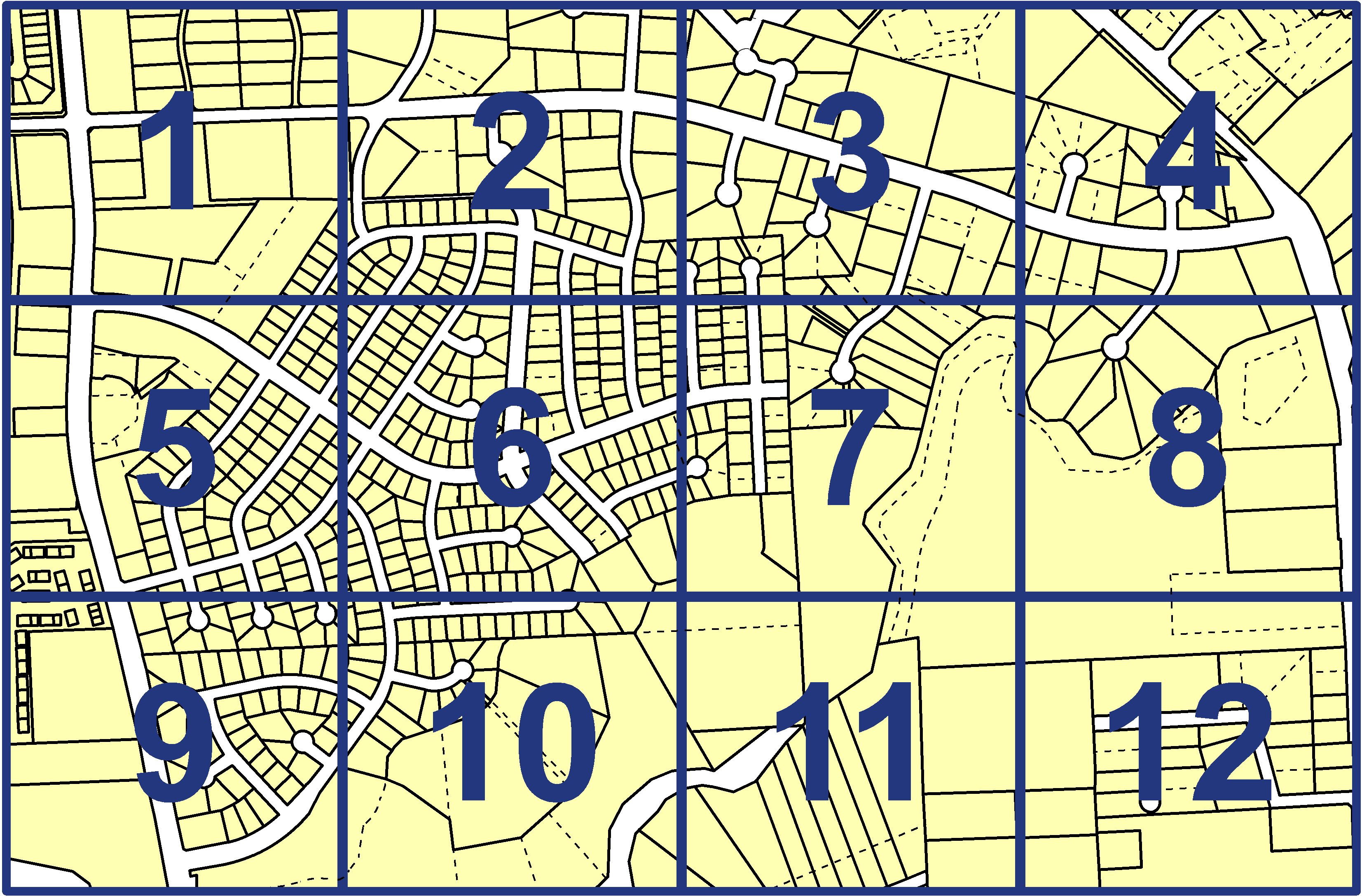 quarter facet map