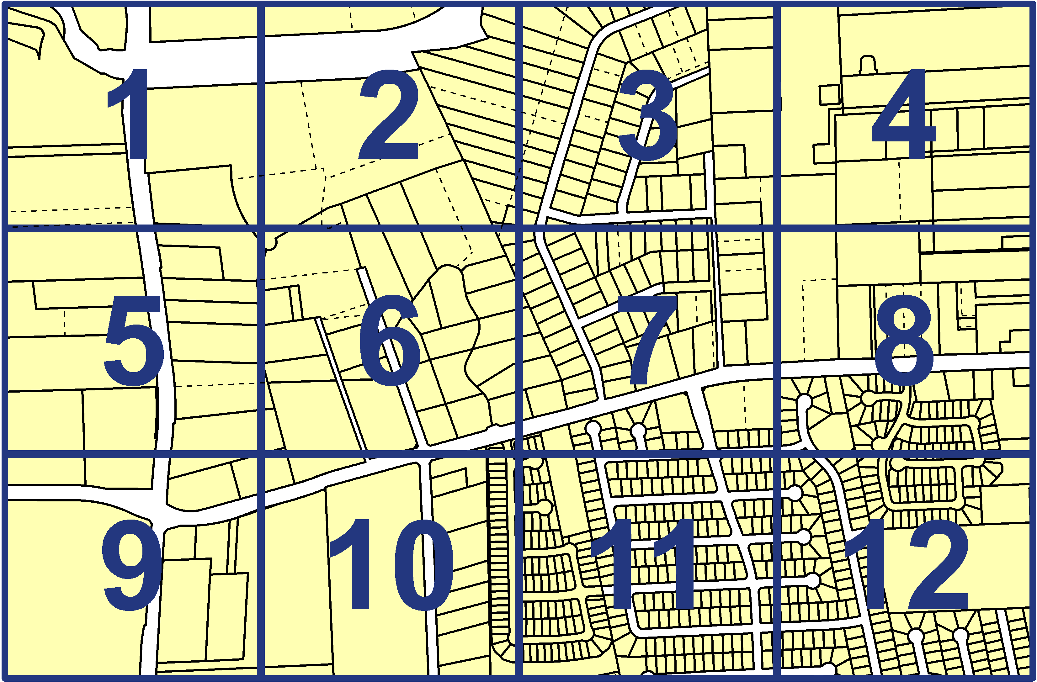 quarter facet map