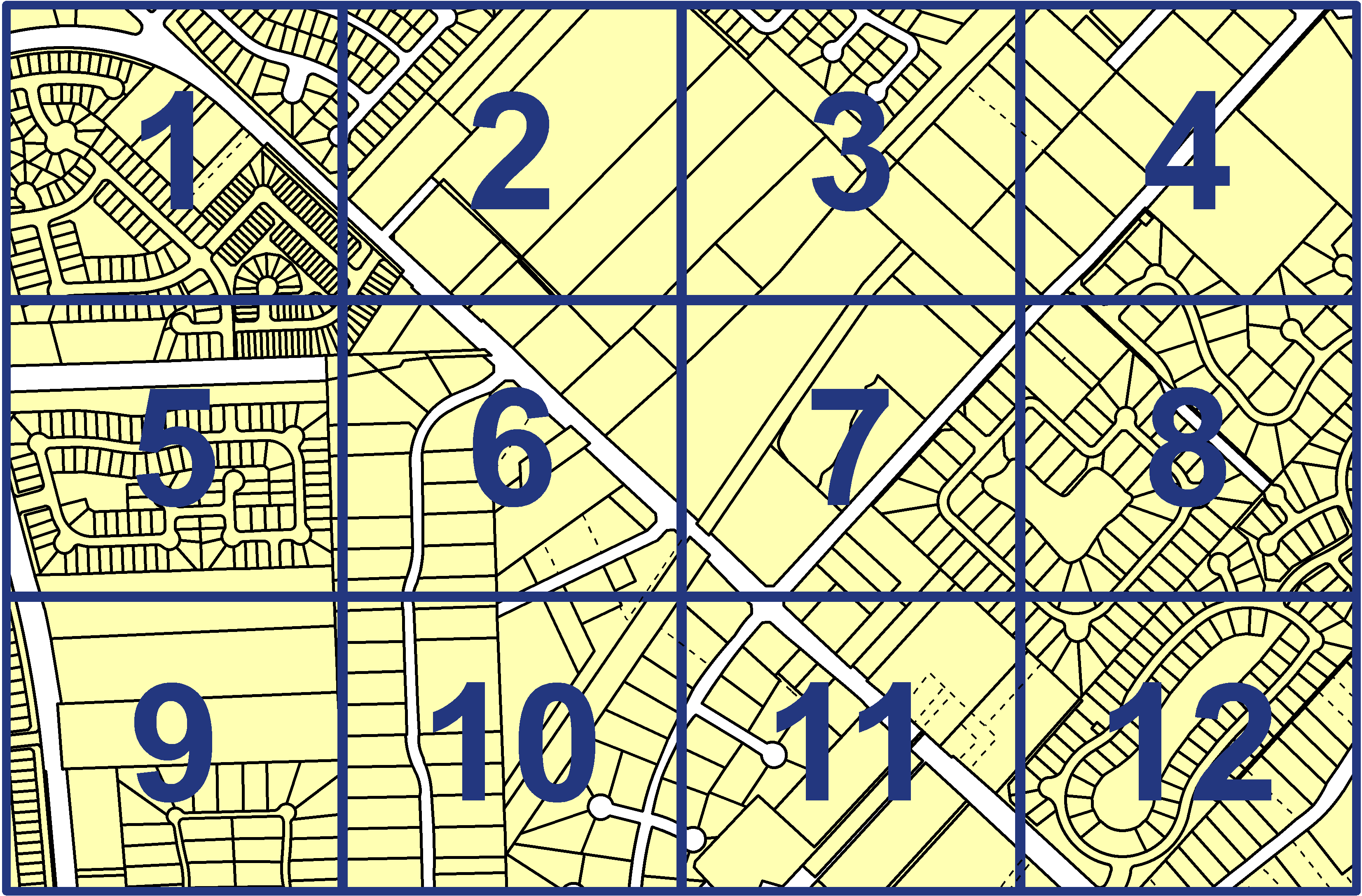 quarter facet map