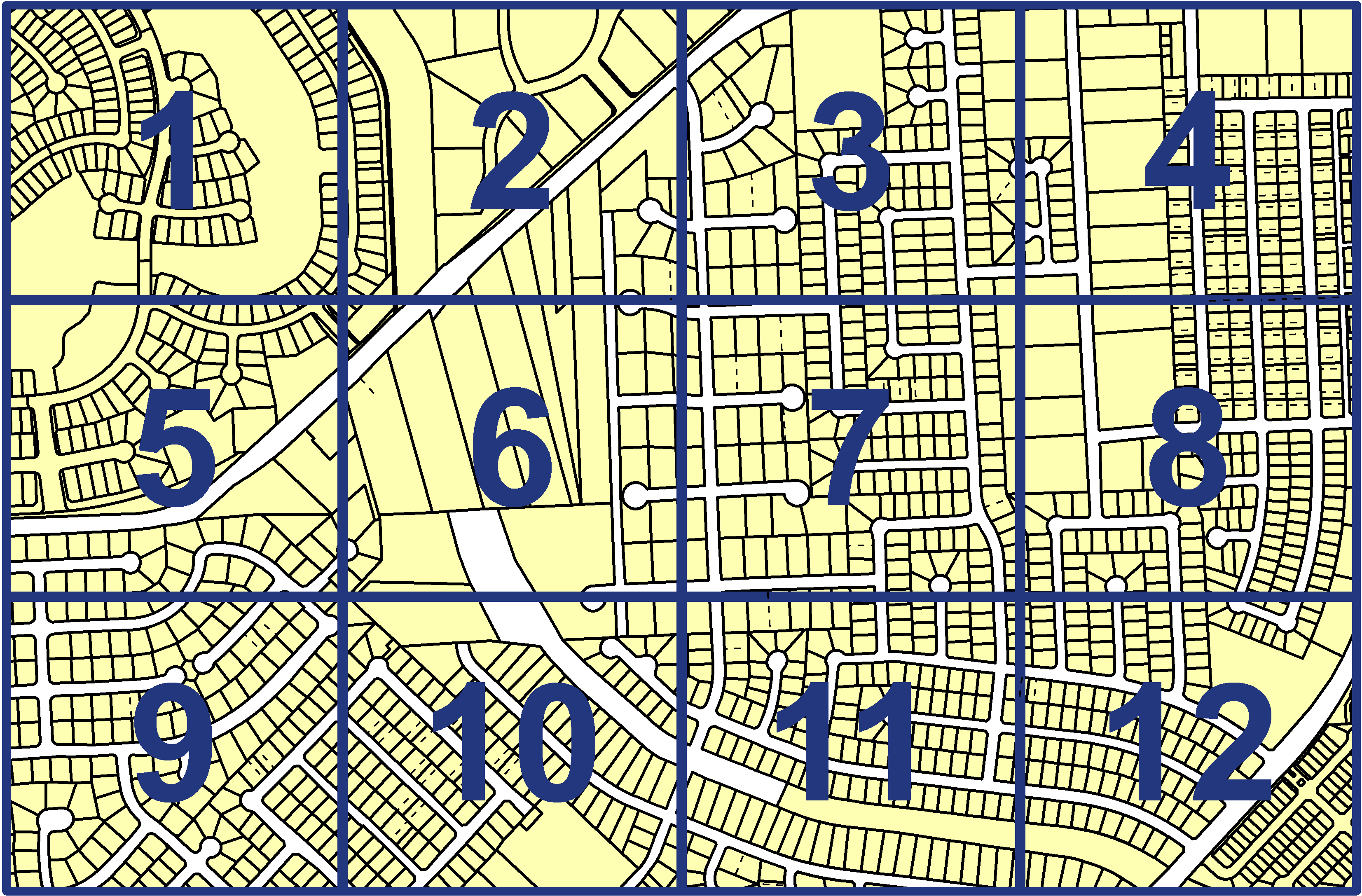 quarter facet map