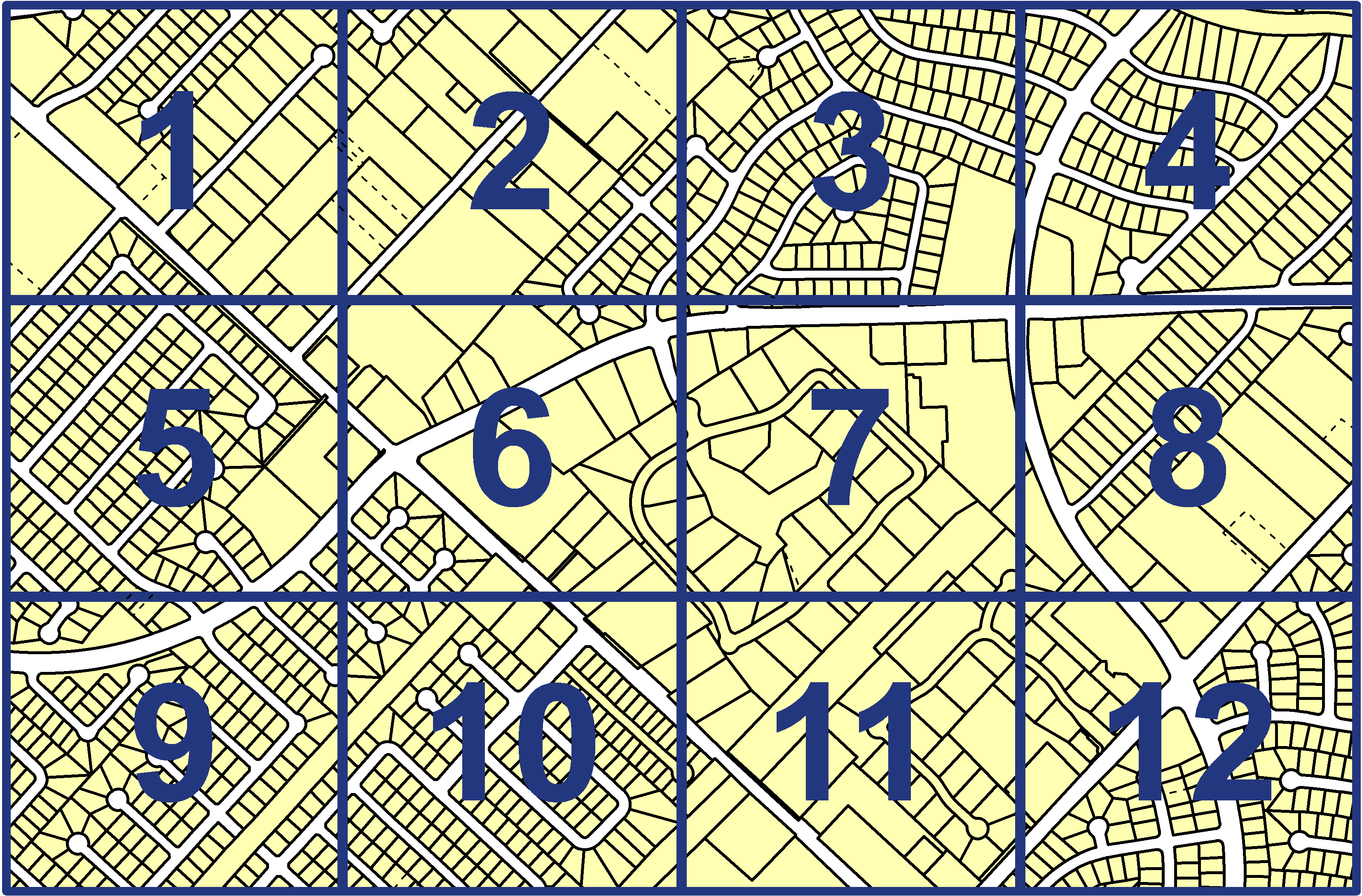 quarter facet map