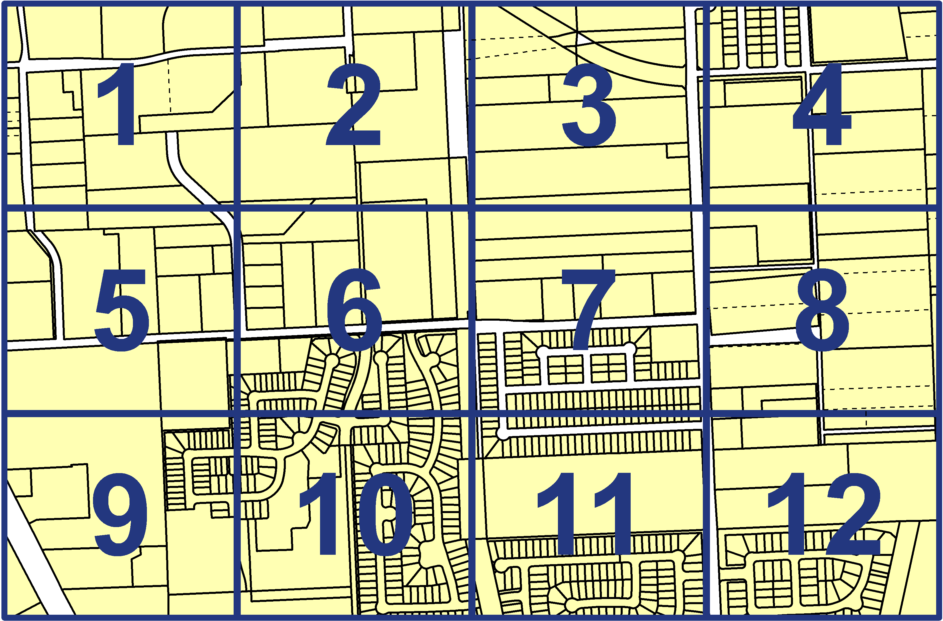 quarter facet map