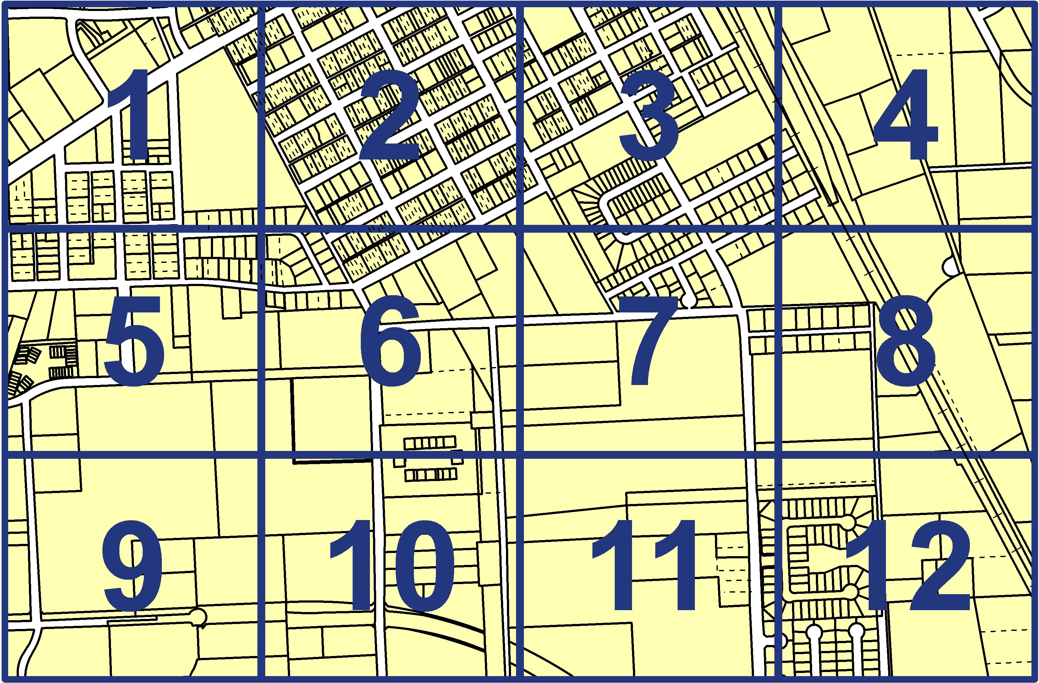 quarter facet map