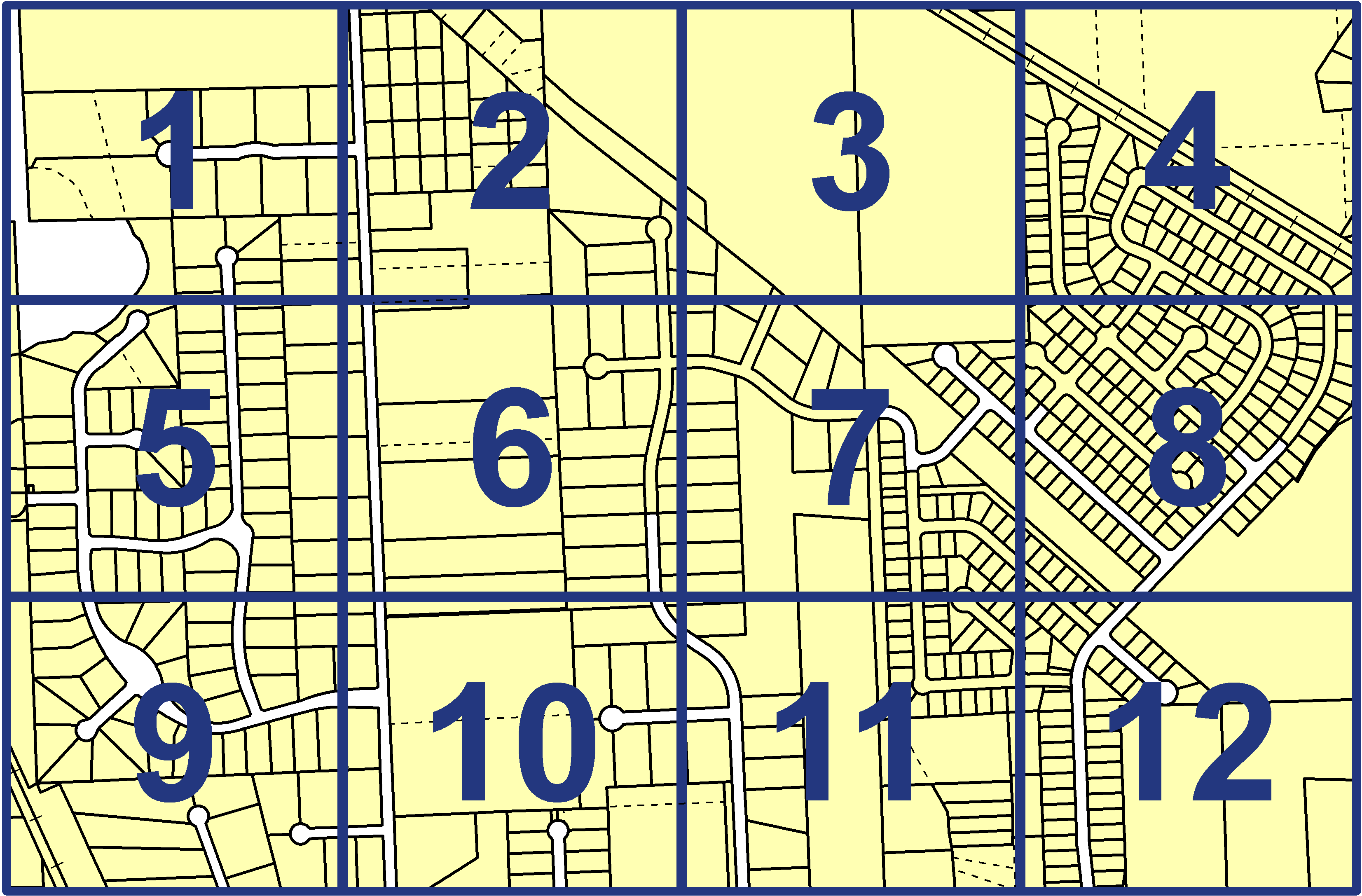 quarter facet map