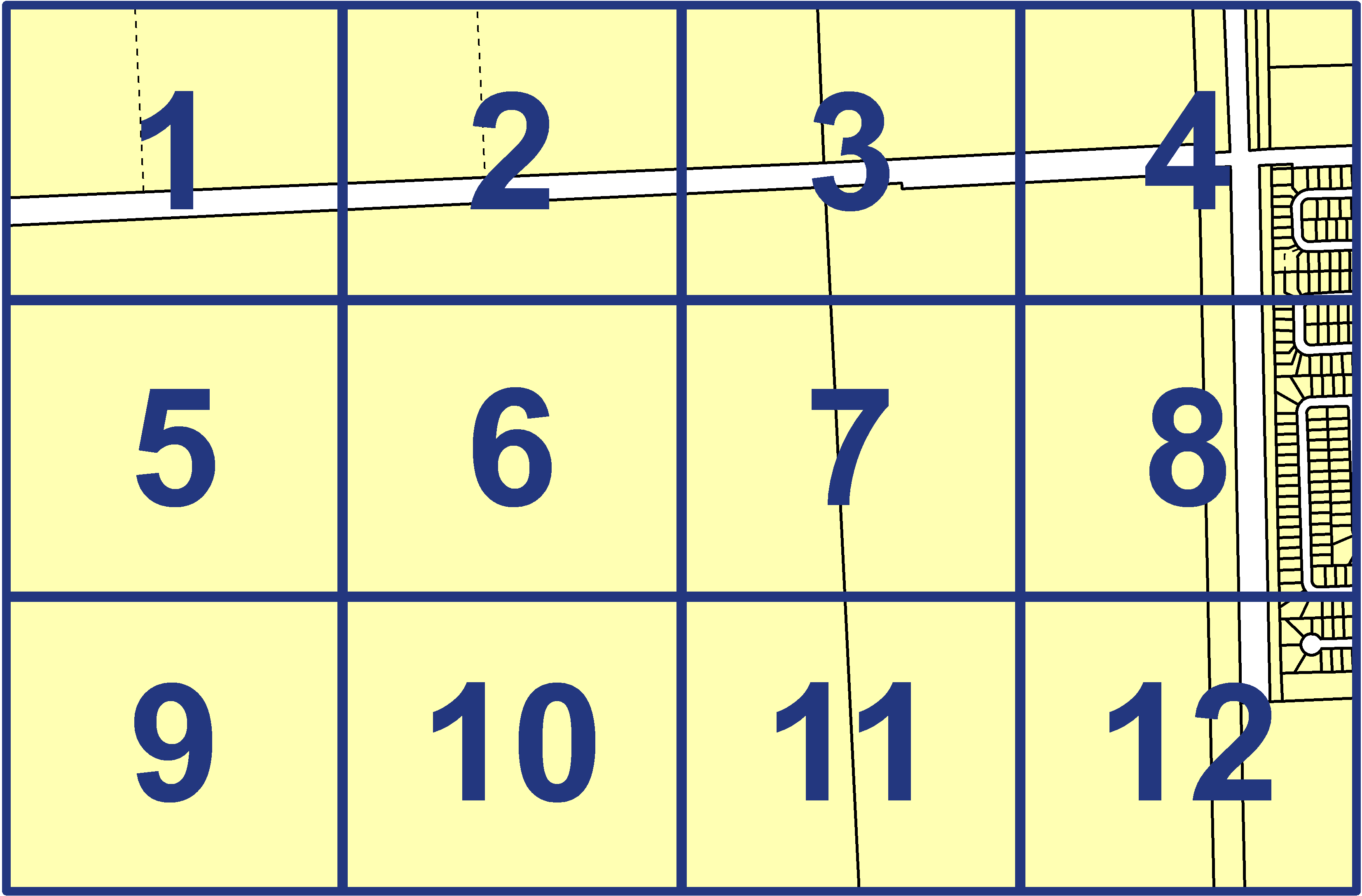 quarter facet map