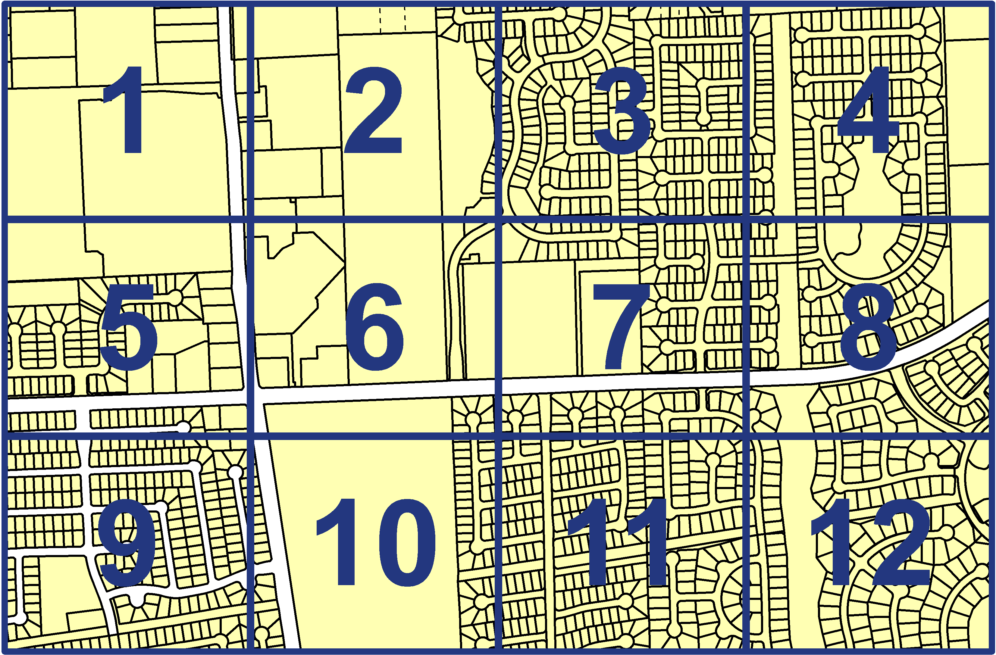 quarter facet map