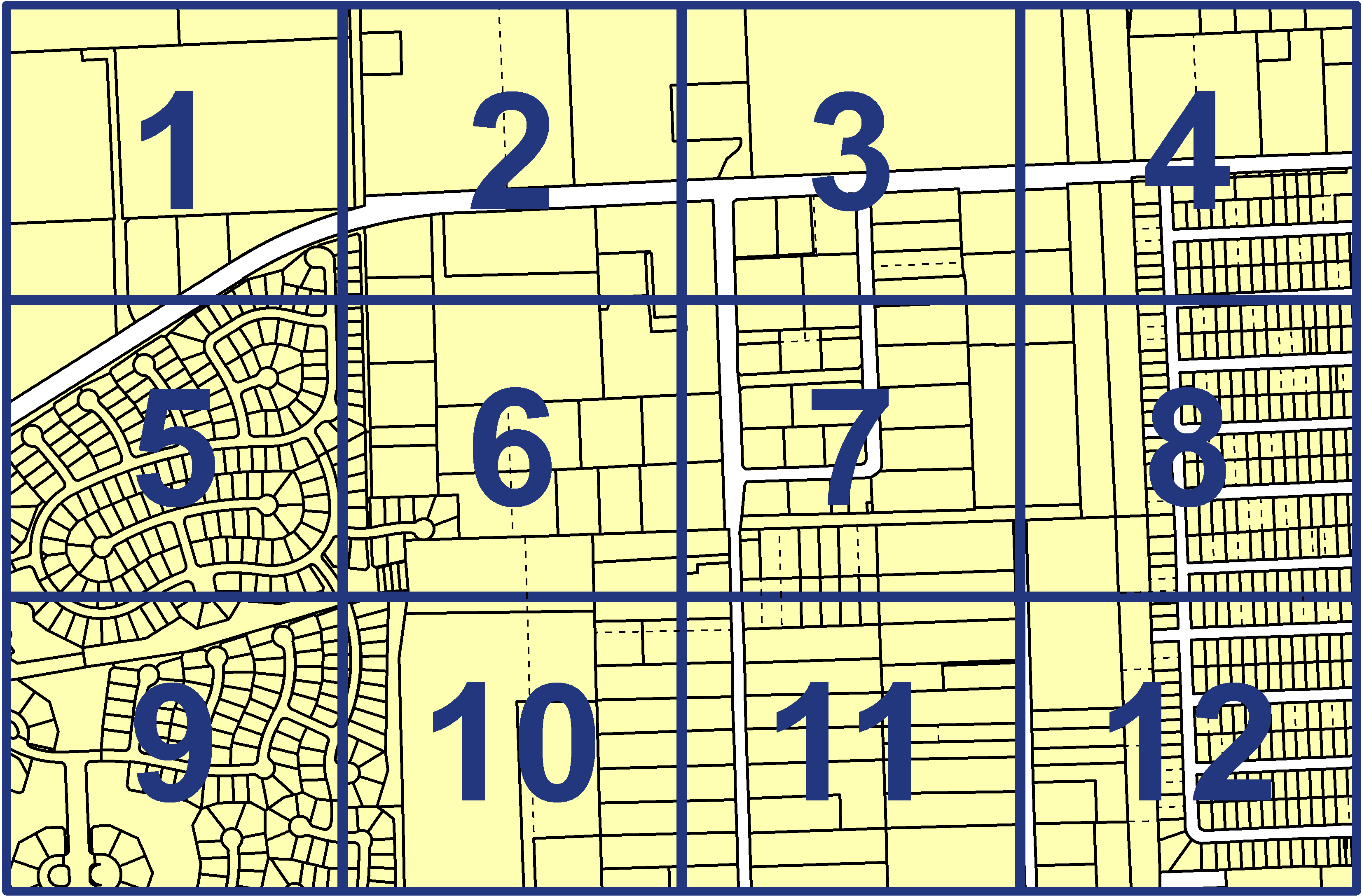 quarter facet map