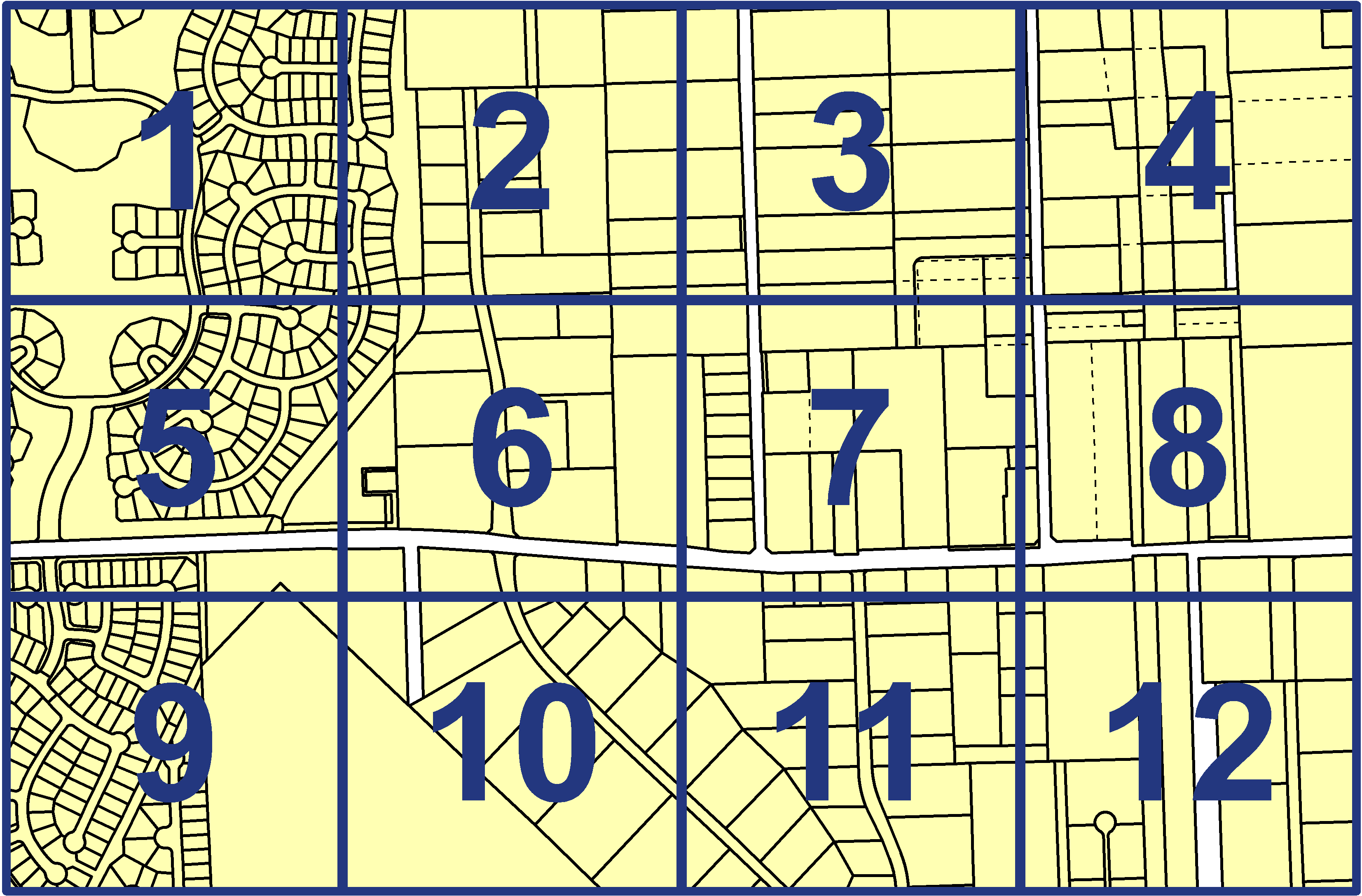 quarter facet map