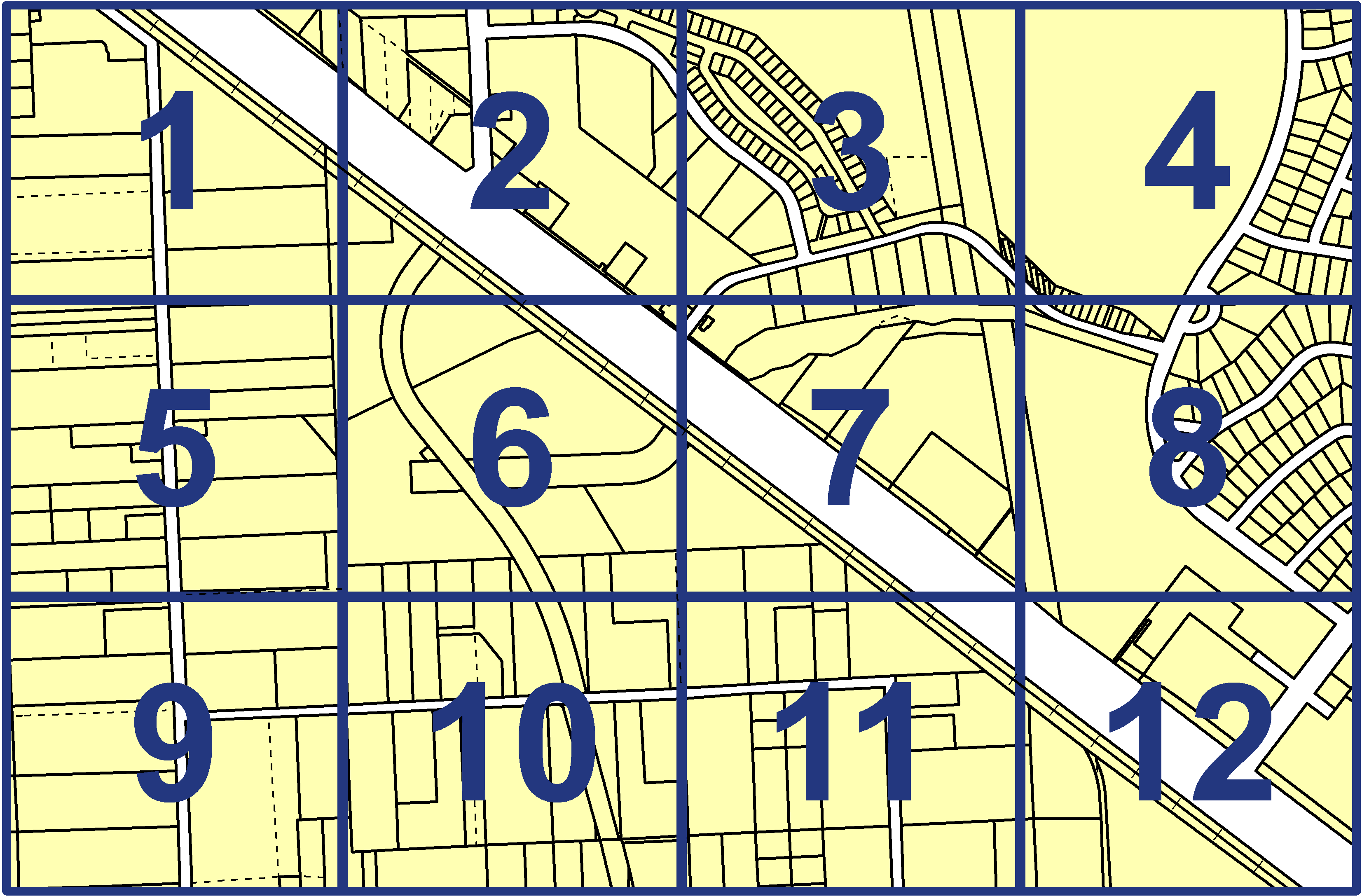 quarter facet map